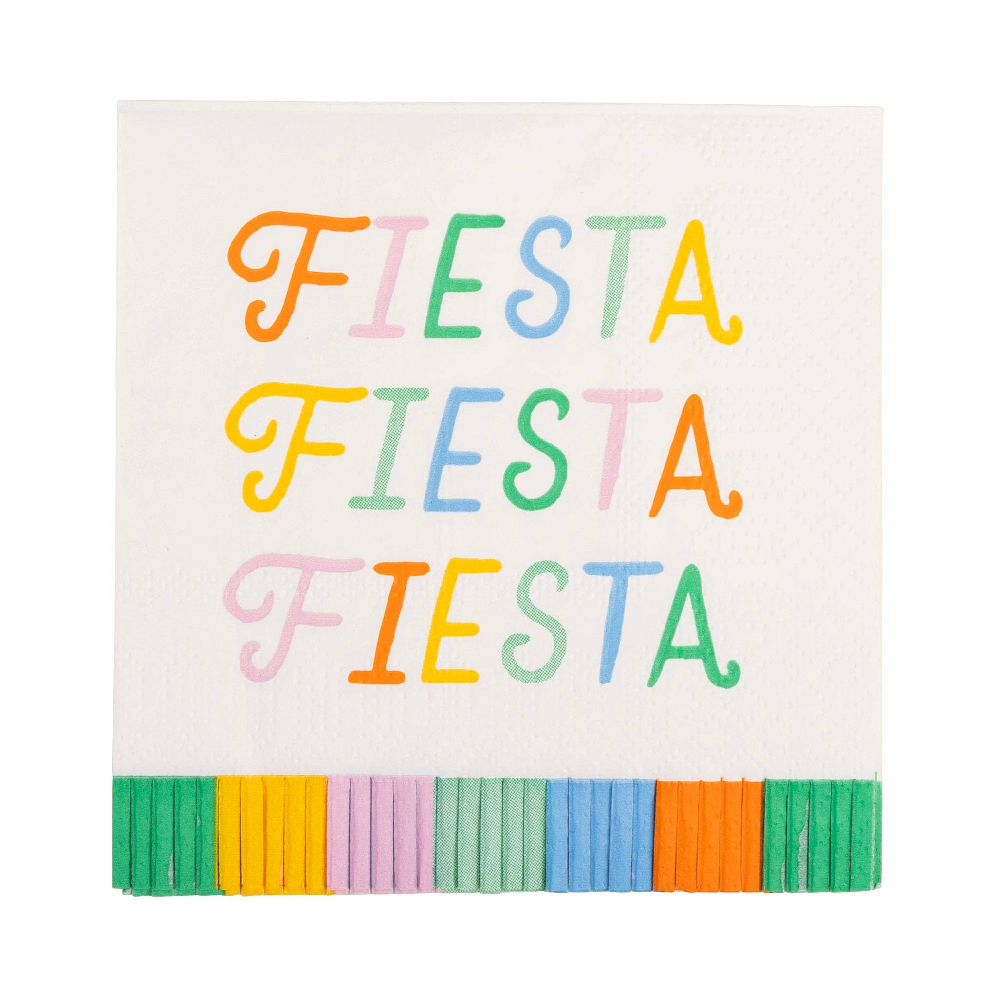 Fiesta Fringed Cocktail Napkin - 24 PK