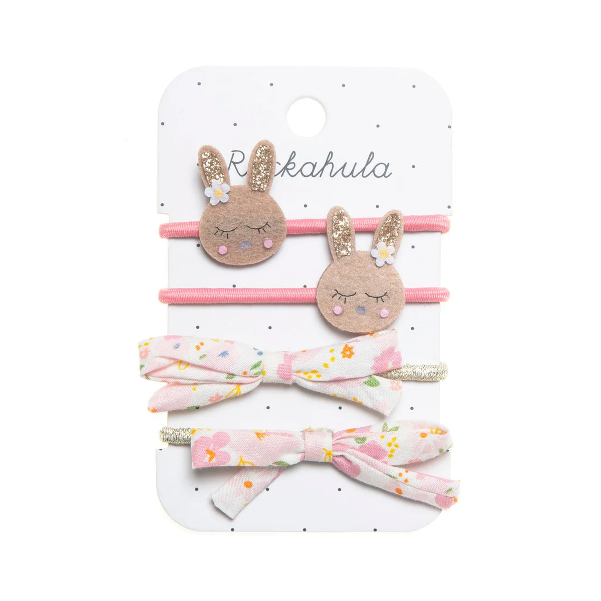 Floral Bunny Ponytail Holders