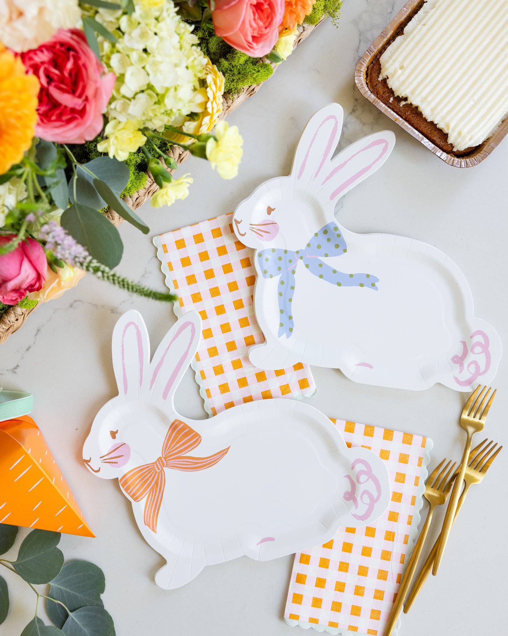 Bunny Shaped Plate Set - 8 PK