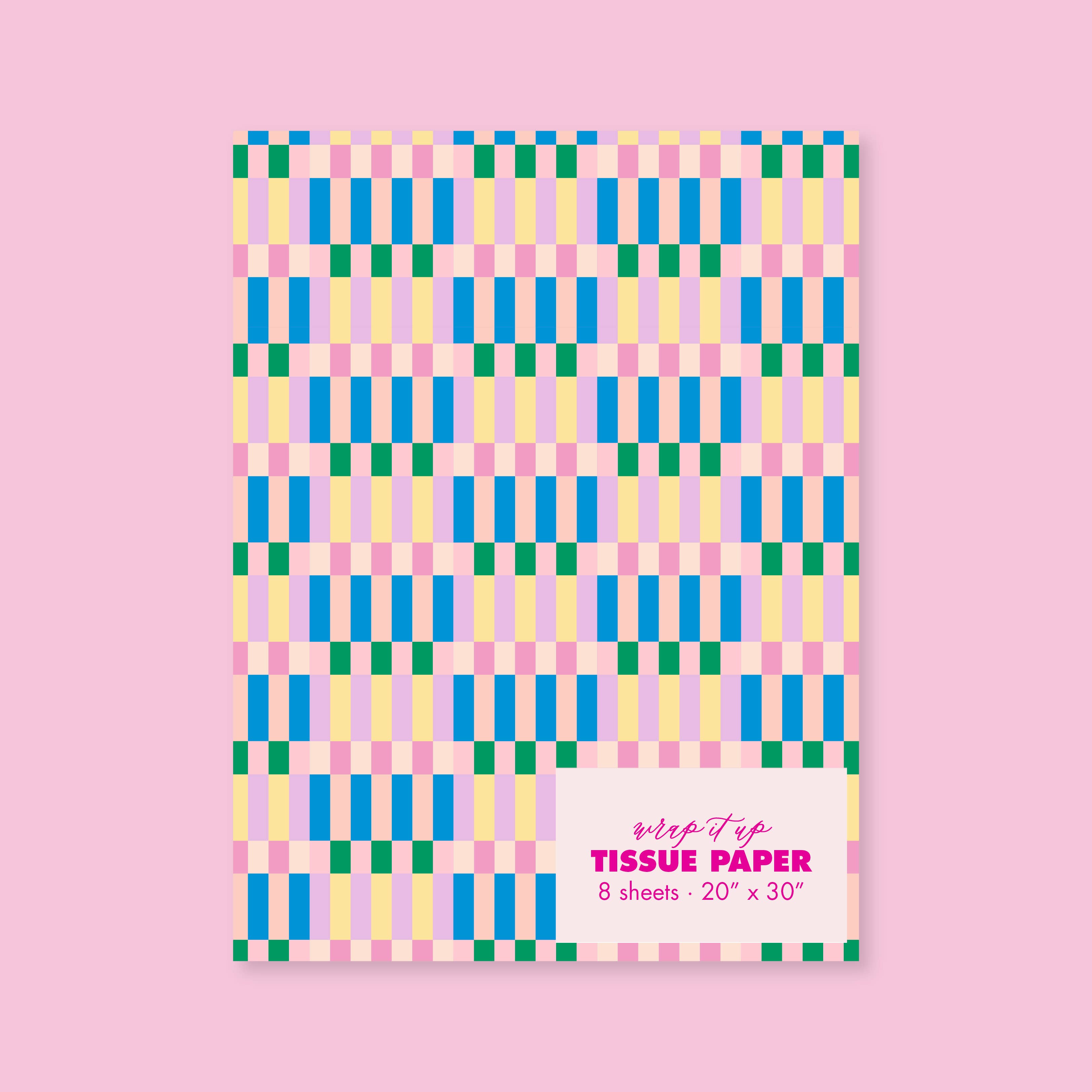 Bight Stripes Tissue Paper - 8 Sheets