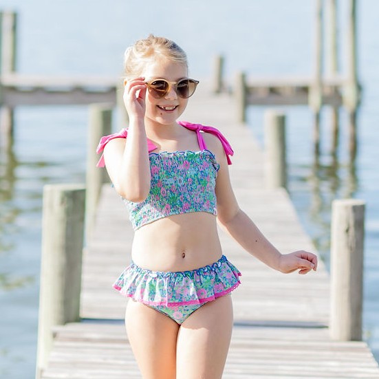 Waverly Shirred Swimsuit - Island Hibiscus