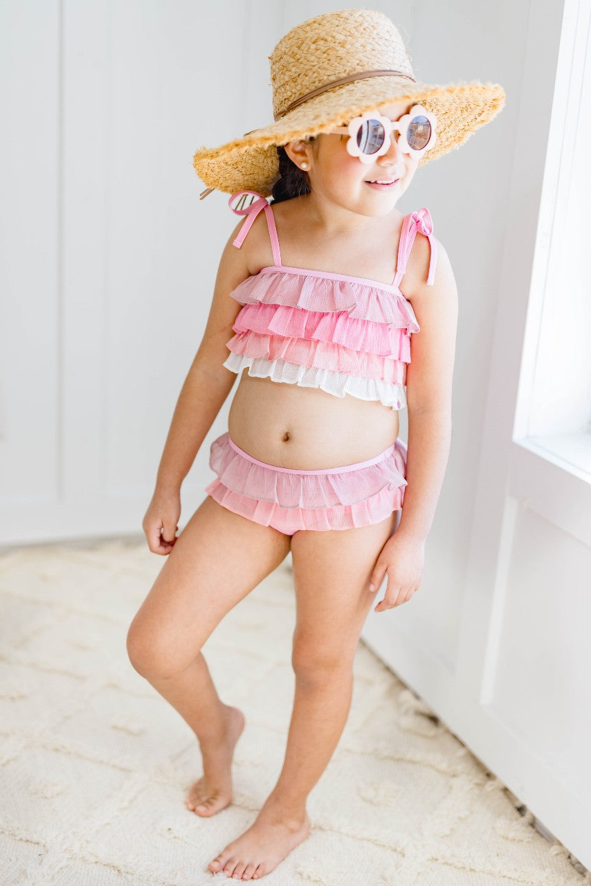 Rowan Shimmer Swimsuit - Pink Sunset Ombre