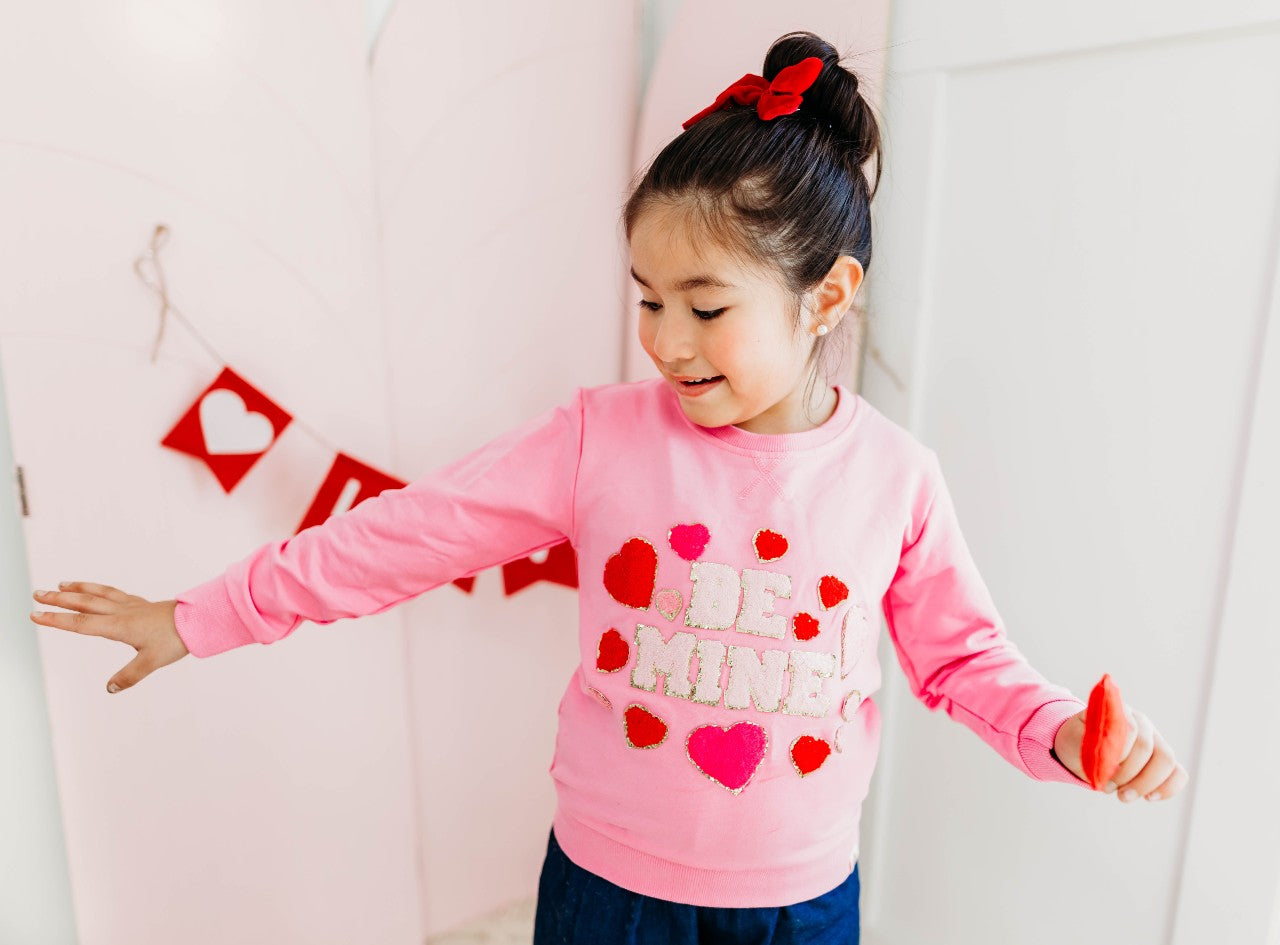 Chenille Sweatshirt - Be Mine