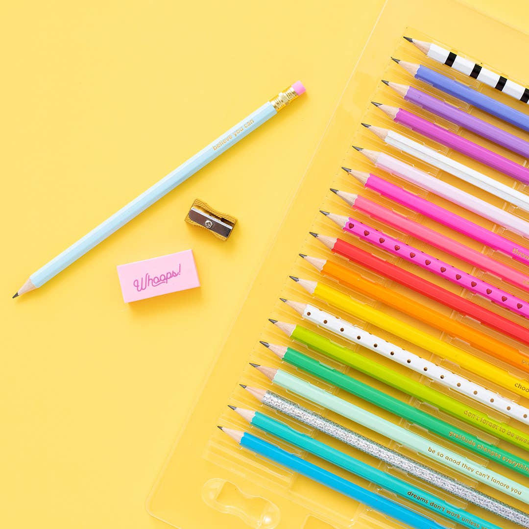 Motivational Pencil Set - 20 Pencils