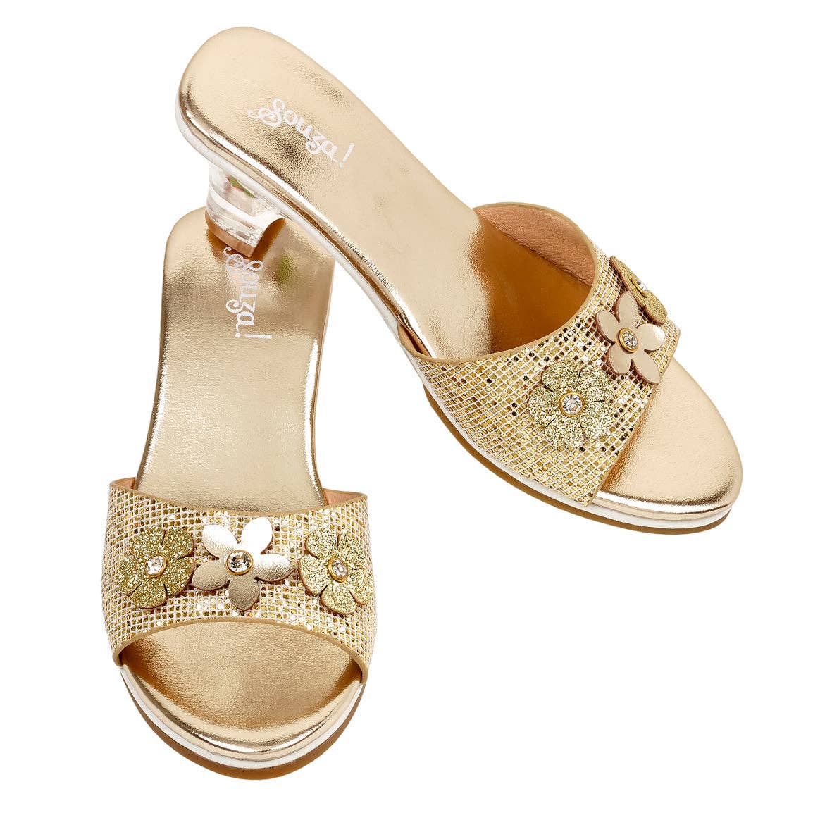 Gold Queen Girl's Dress Up High Heels
