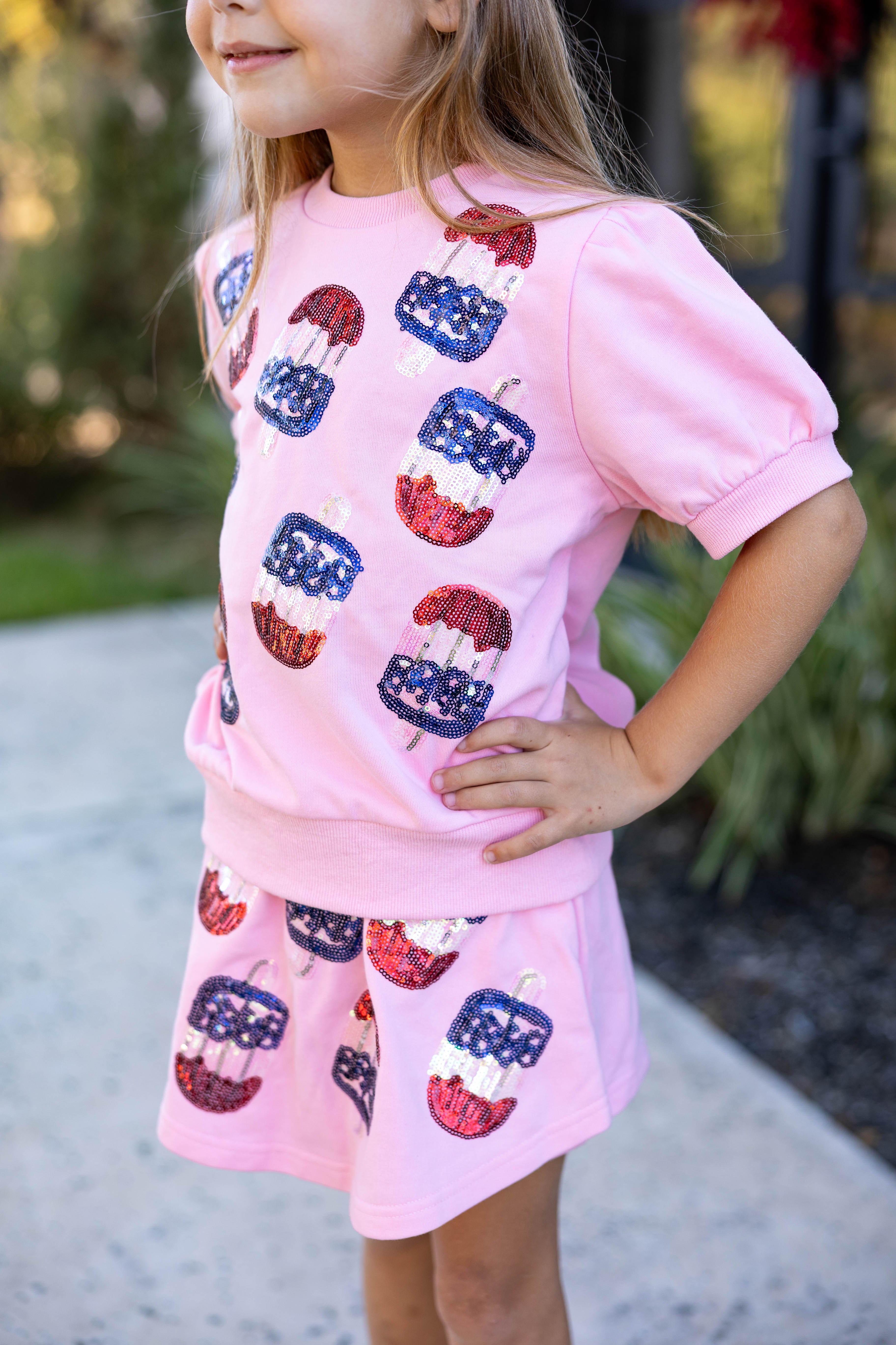 Sweater Skort - Patriotic Popsicle Sequin