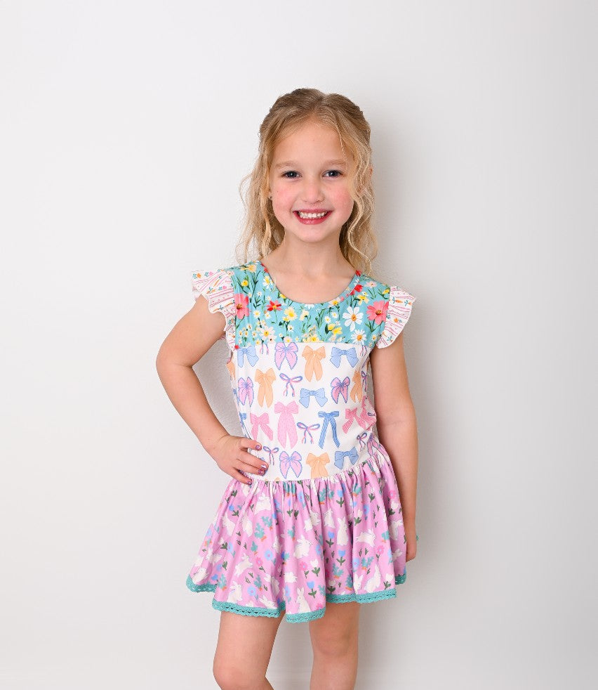 Farrah Panel Leotard - Bunny Patch