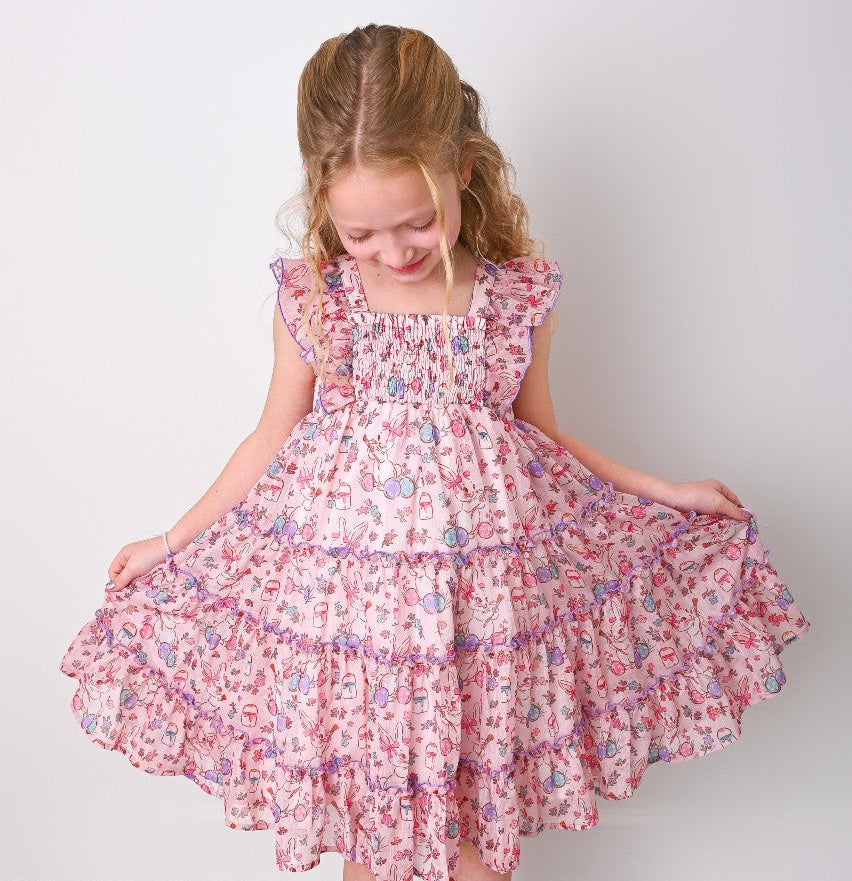 the painted pink dress Brielle Dress