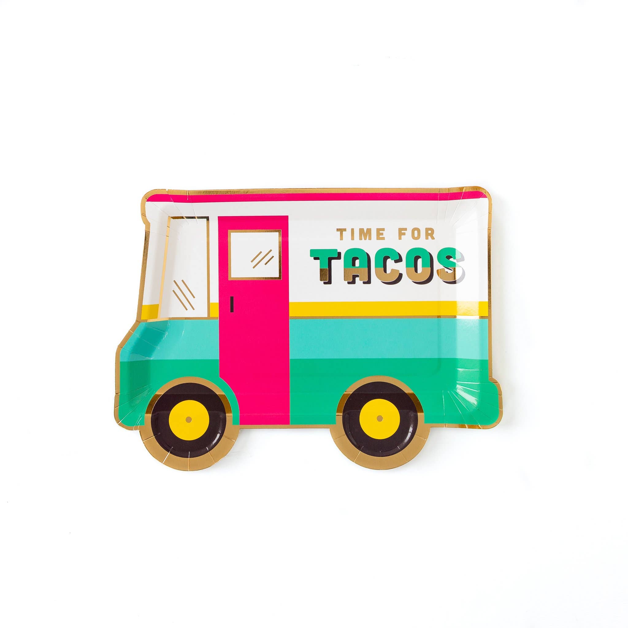 Taco Truck Shaped Plate - 10 PK