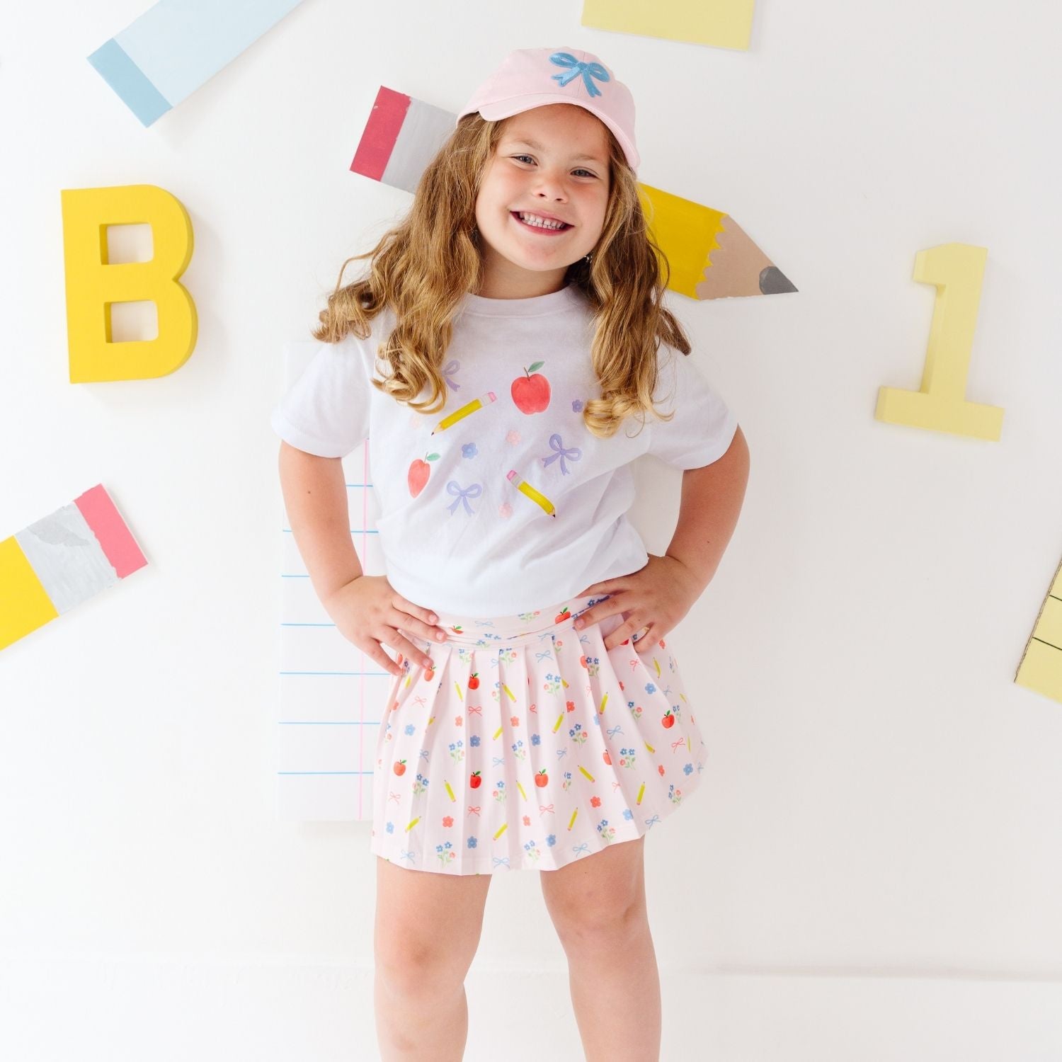 Sweet Wink Hat - Blue Bow Patch