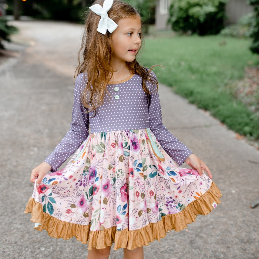 Elara Knit Dress - Blackberry Jam 18/24M Elara Knit Dress - Blackberry Jam 18/24M