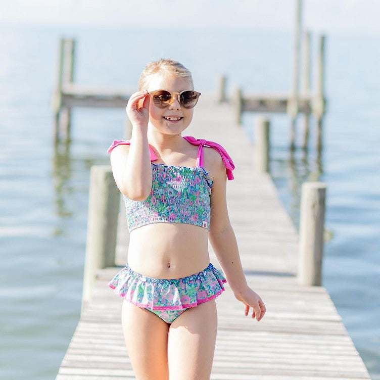 Waverly Shirred Swimsuit - Island Hibiscus