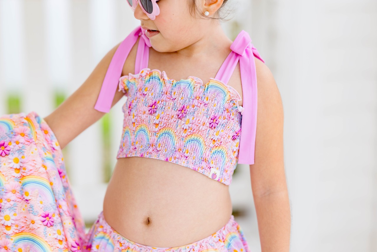 Waverly Shirred Swimsuit - Chasing Rainbows