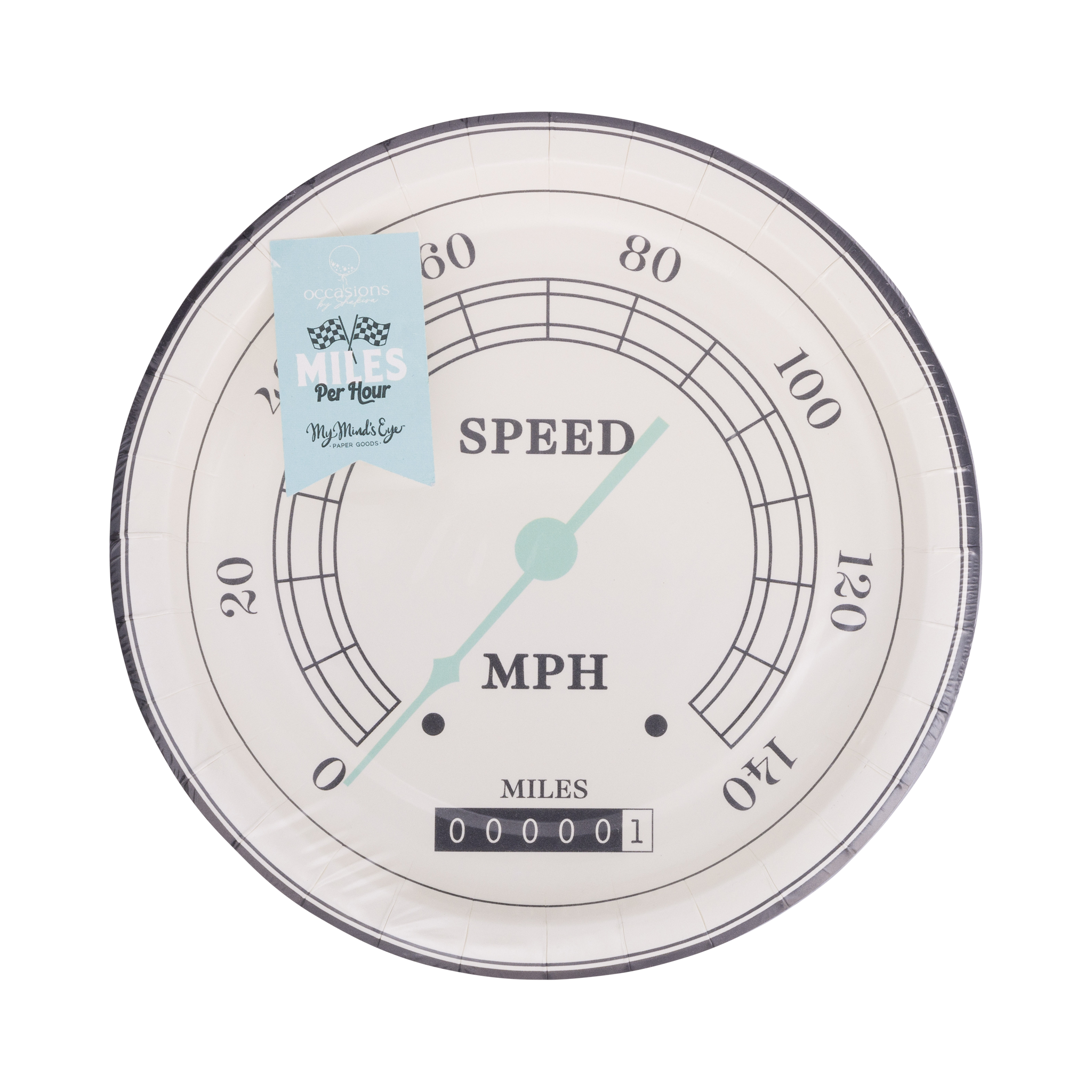 Race Car Speedometer Plate - 8 PK