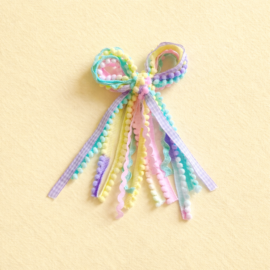 Textured Hair Bow - Spring Fling