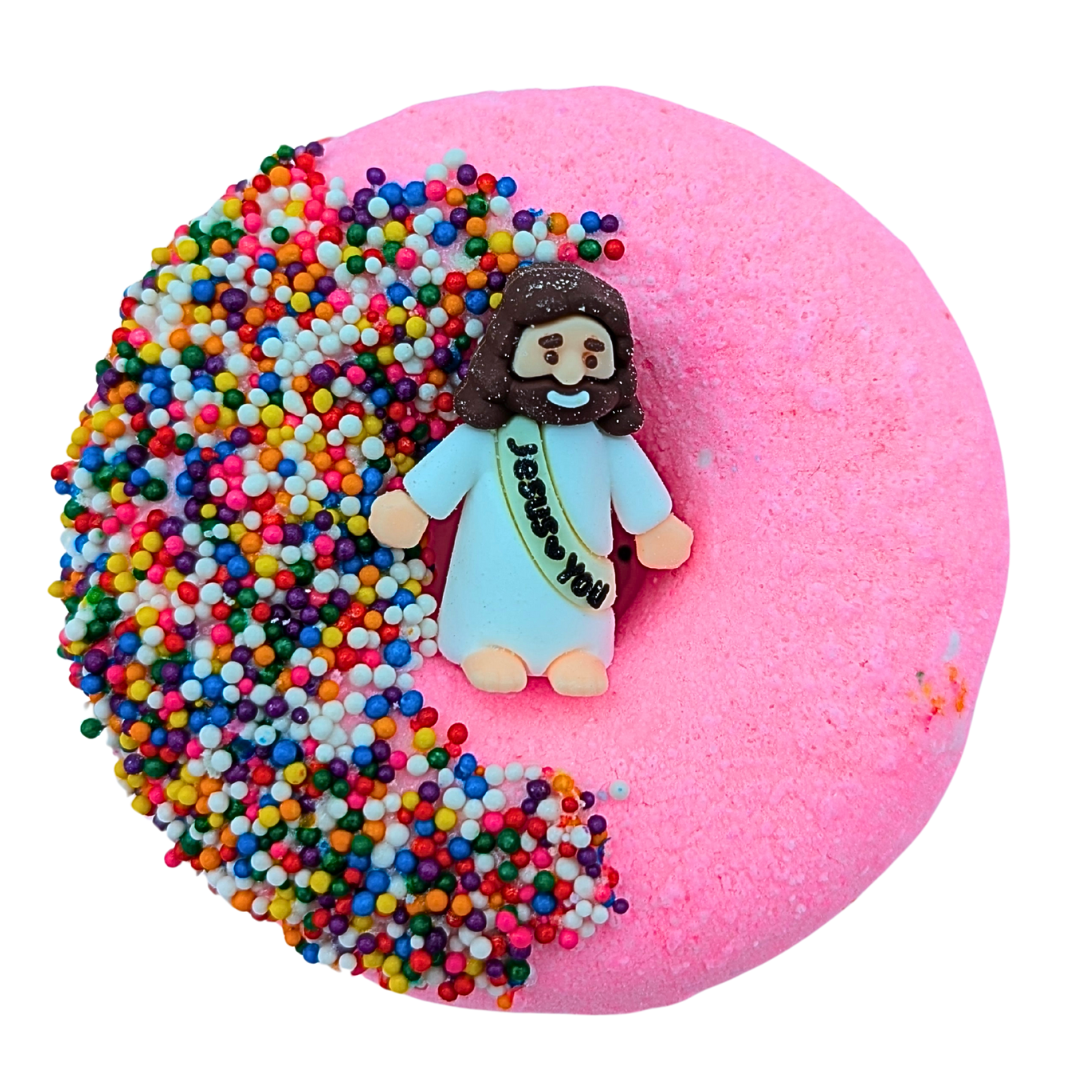 Donut Bath Bomb + Holy Fizz | Pink