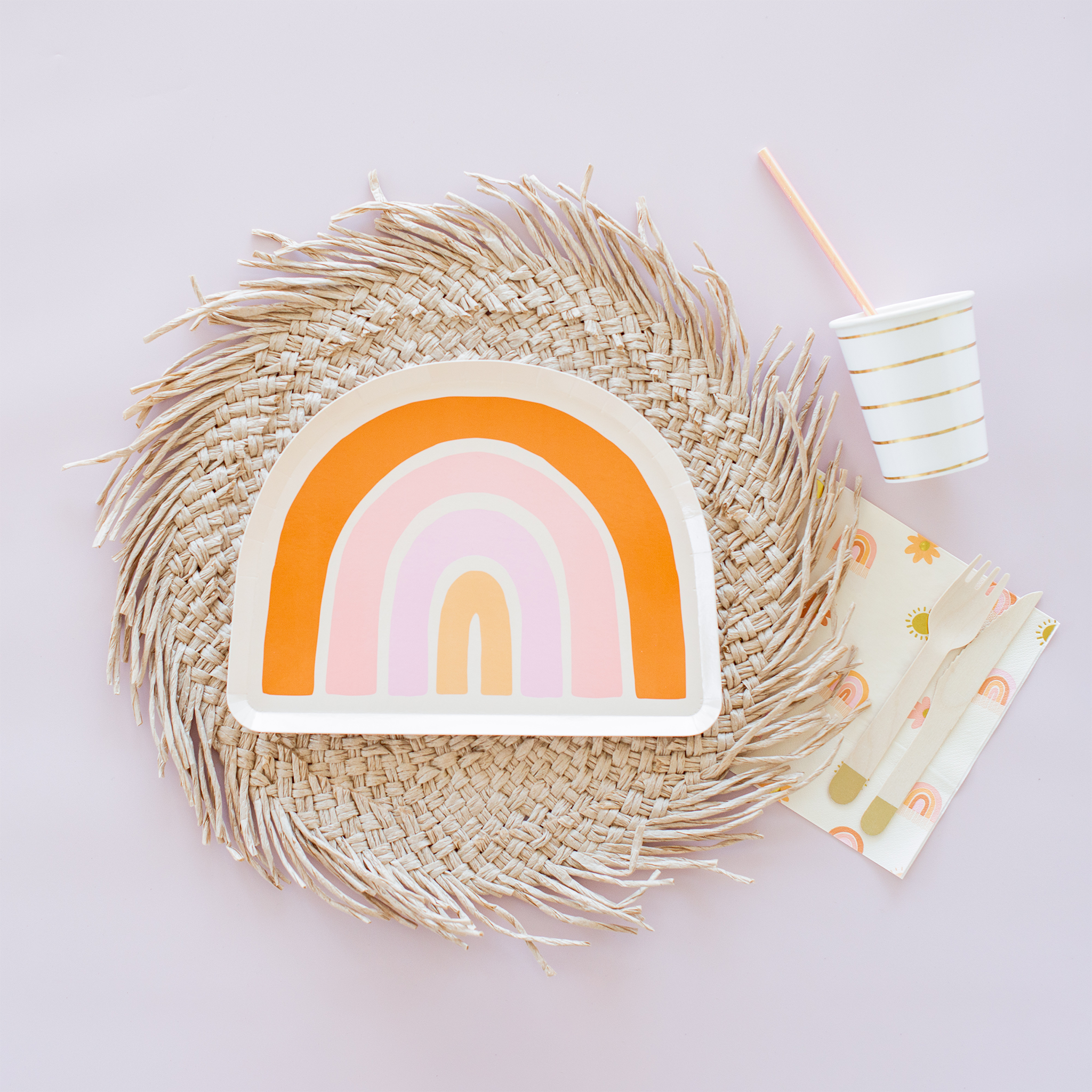 Boho Rainbow Large Napkins - 16 PK