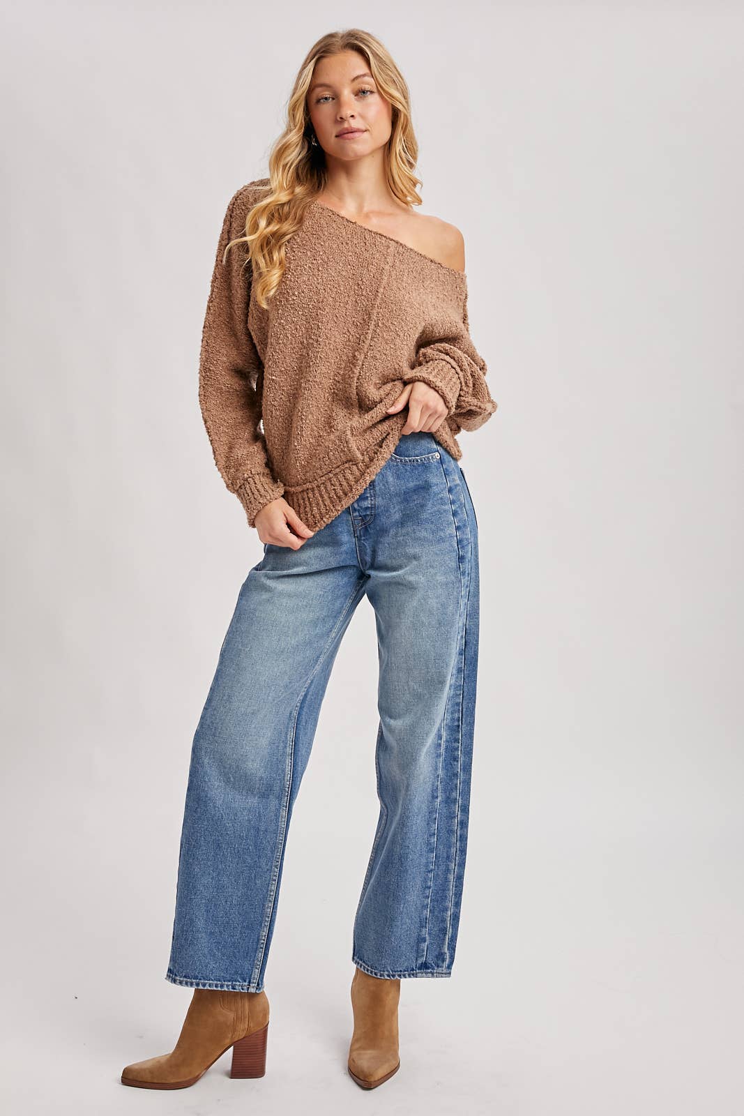 Women's Oversized Sweater - Latte