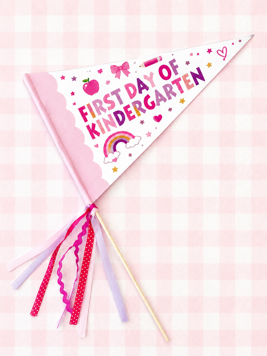 Fist Day of Kindergarten Pennant Flag