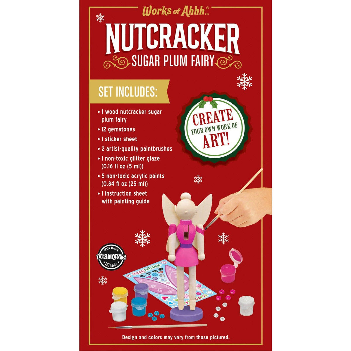 Holiday Craft Kit - Nutcracker Sugarplum Fairy Wood Craft & Paint Kit