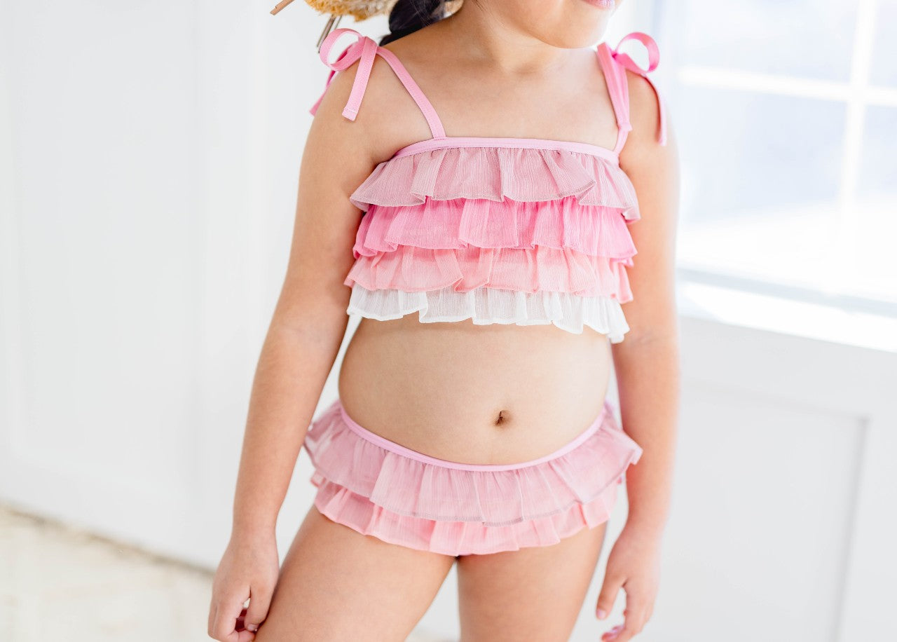 Rowan Shimmer Swimsuit - Pink Sunset Ombre