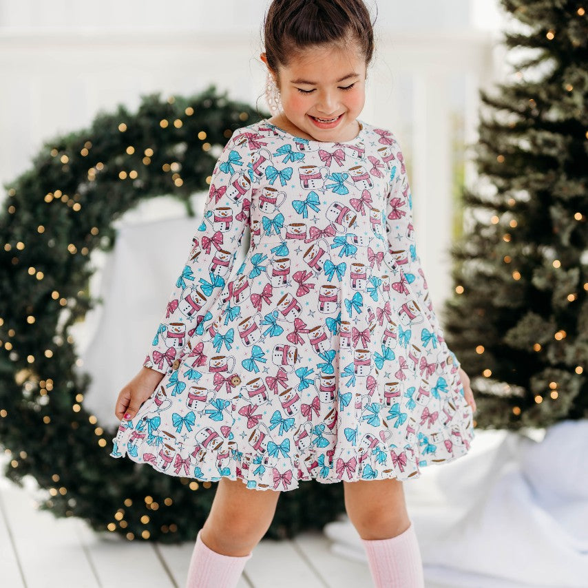 Elara Knit Ribbed Dress - Cup of Cheer