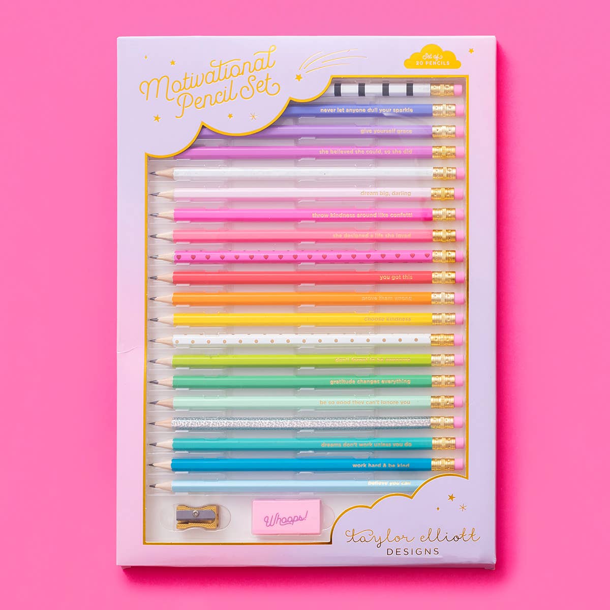 Motivational Pencil Set - 20 Pencils