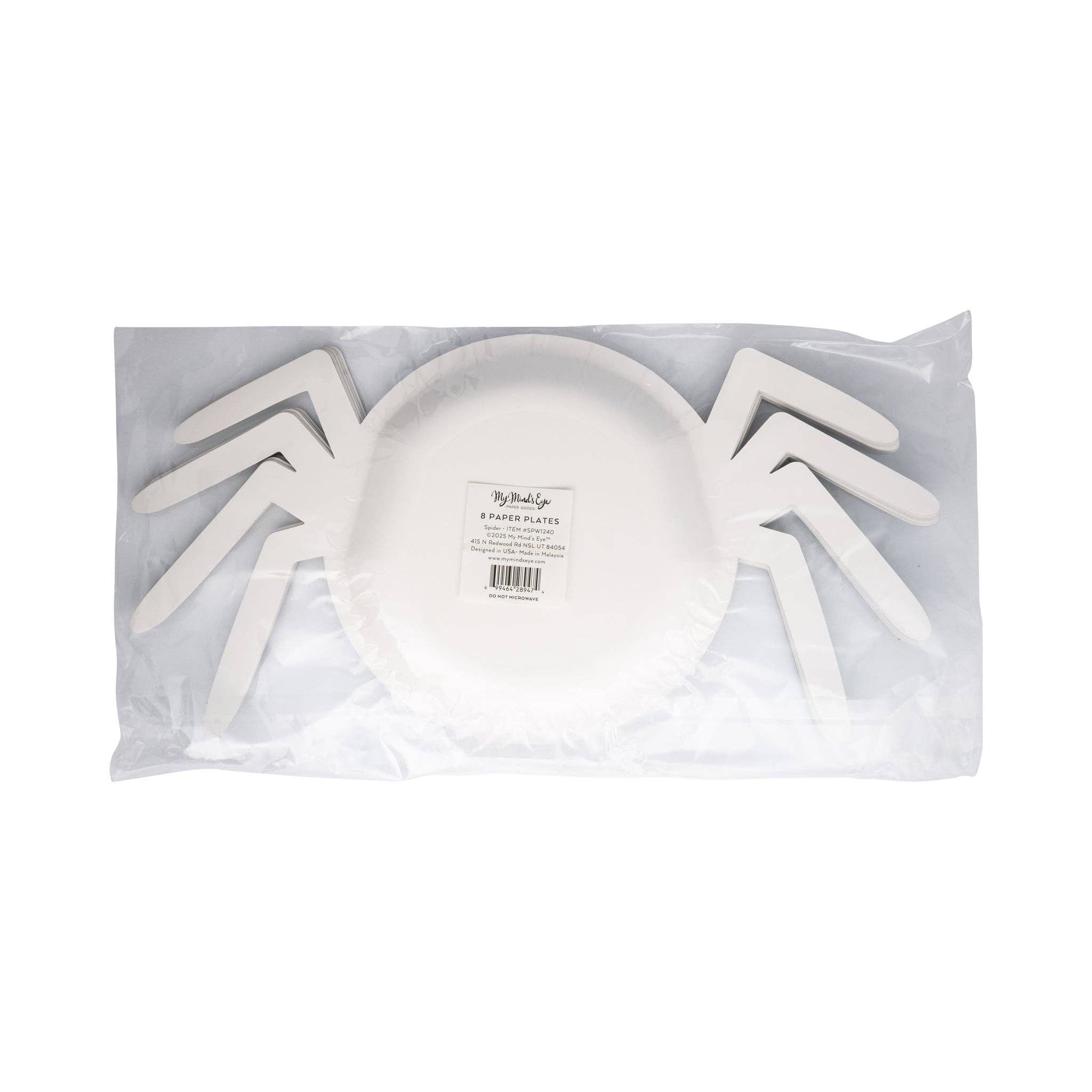 Spider Shaped Paper Plate - 8 PK