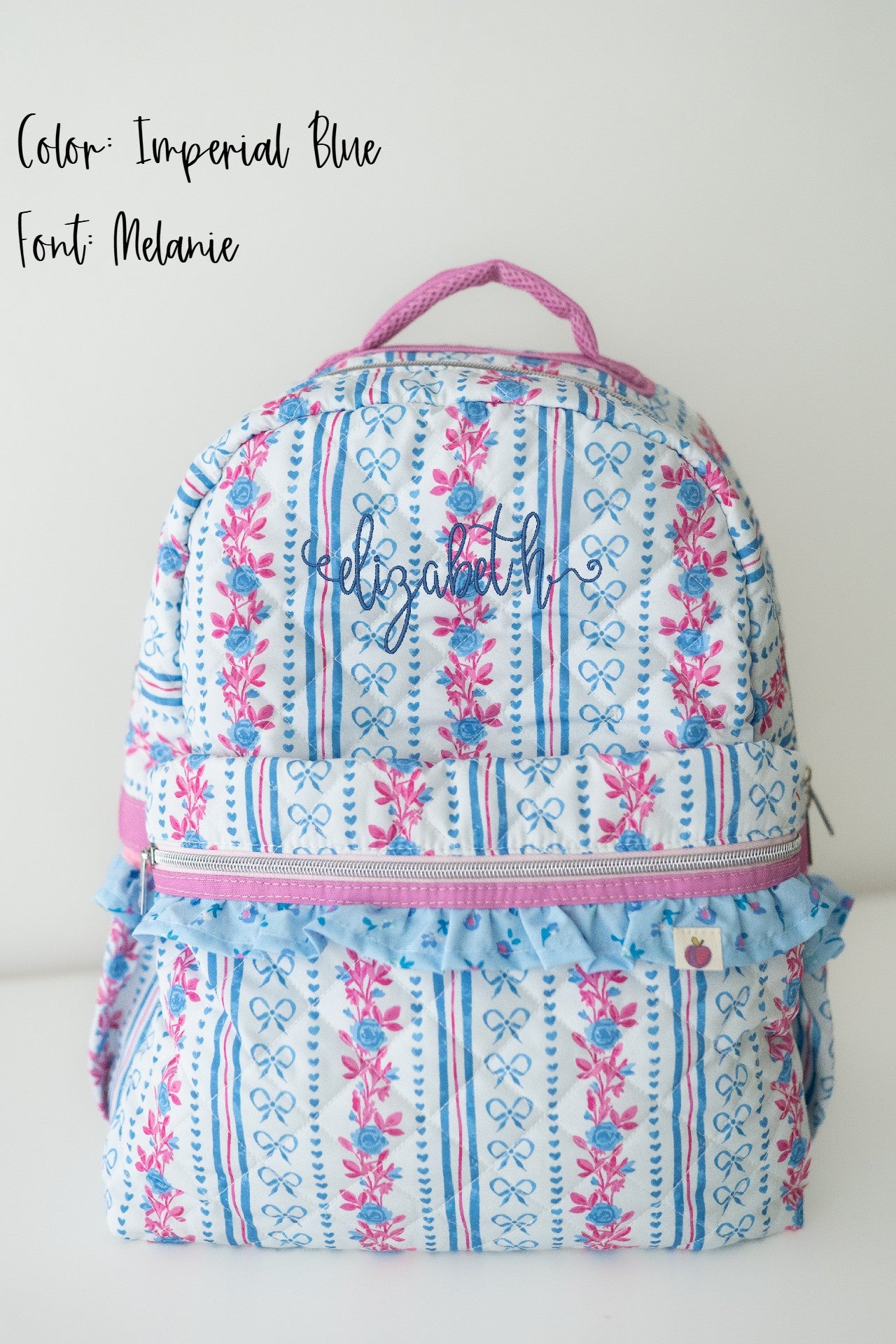 Quilted Mia Backpack - Rosé Ribbon Luxe