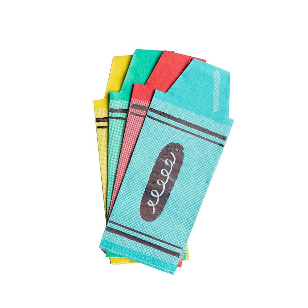 School Days Large Crayon Napkins - 16 PK