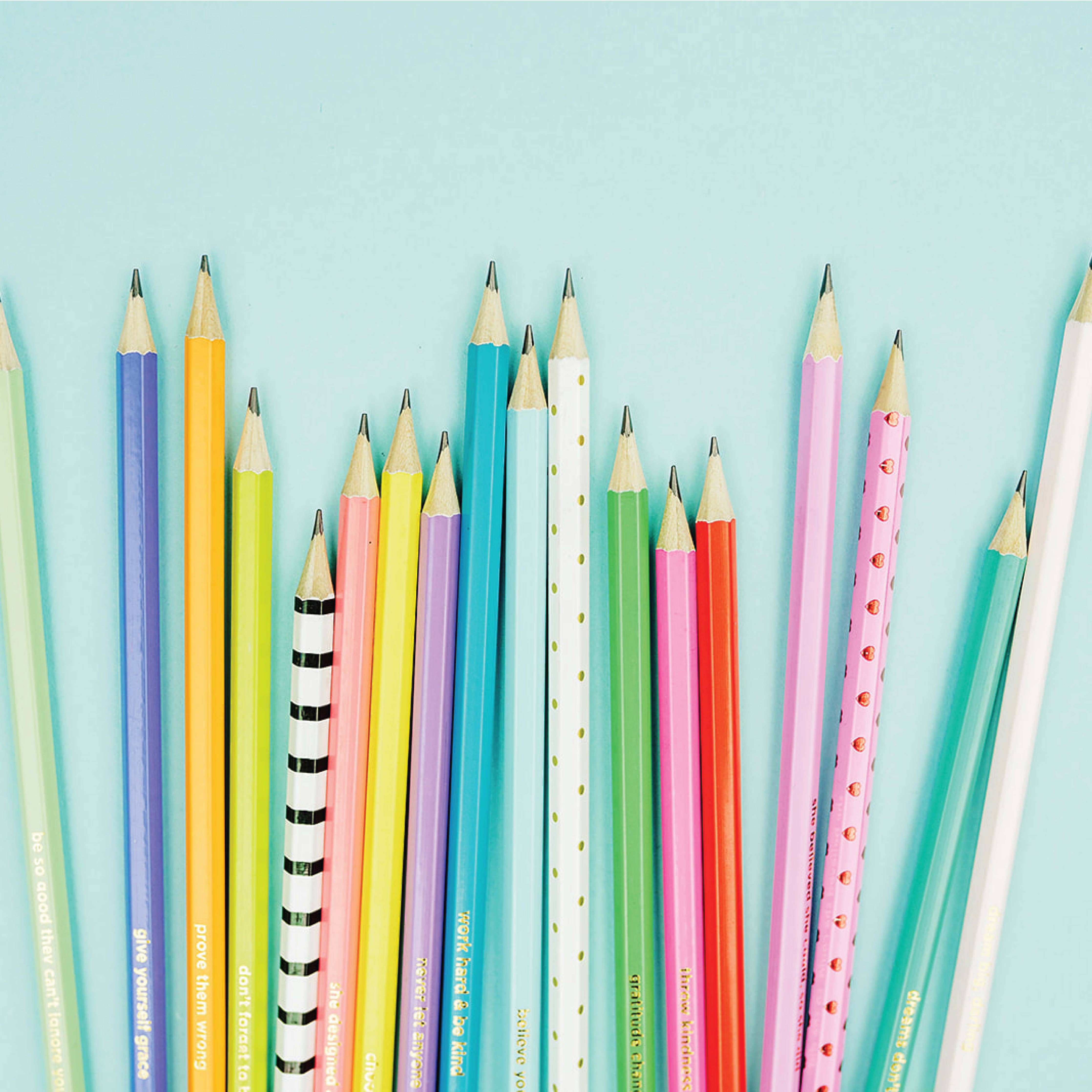 Motivational Pencil Set - 20 Pencils