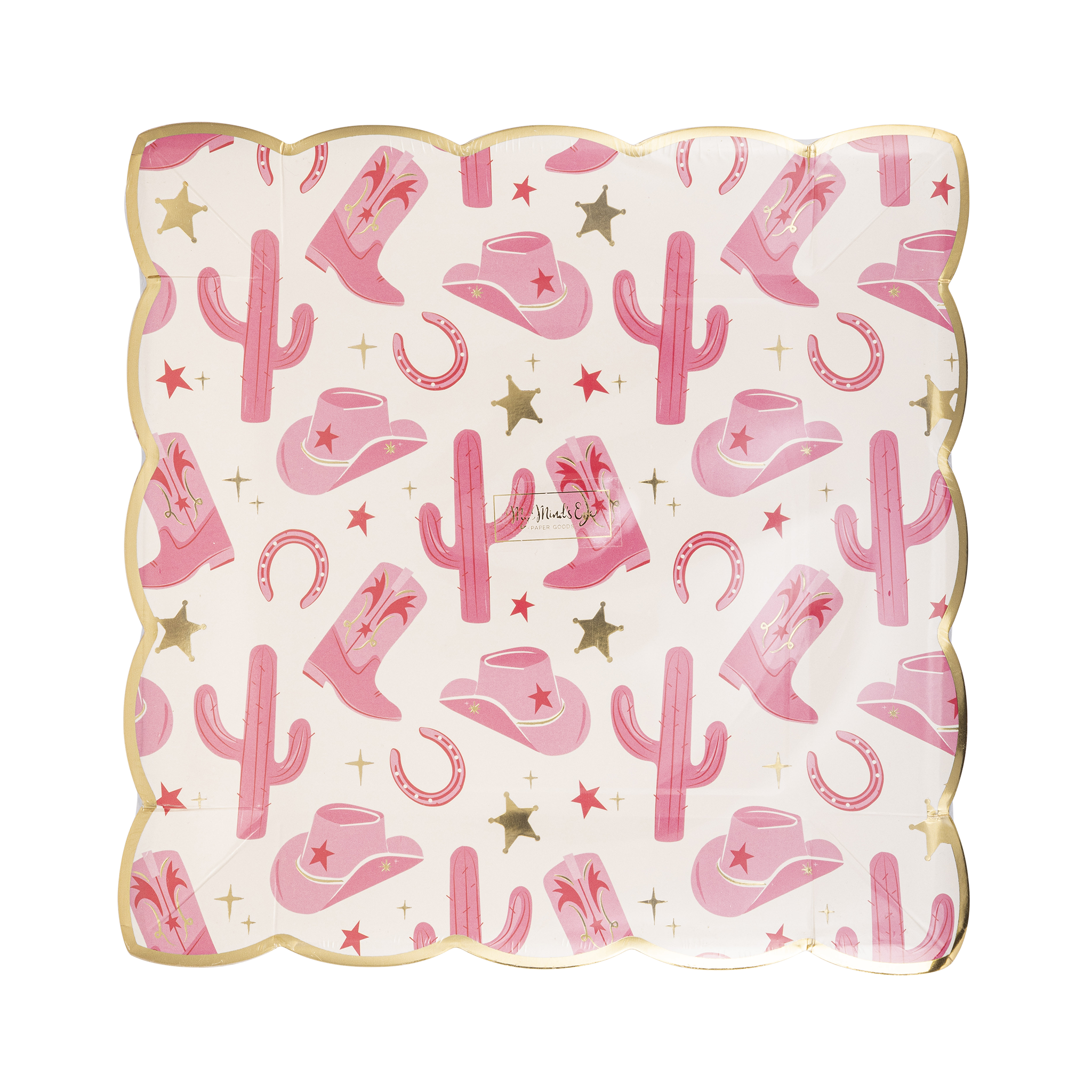 Cowgirl Pattern Paper Plate - 8 PK