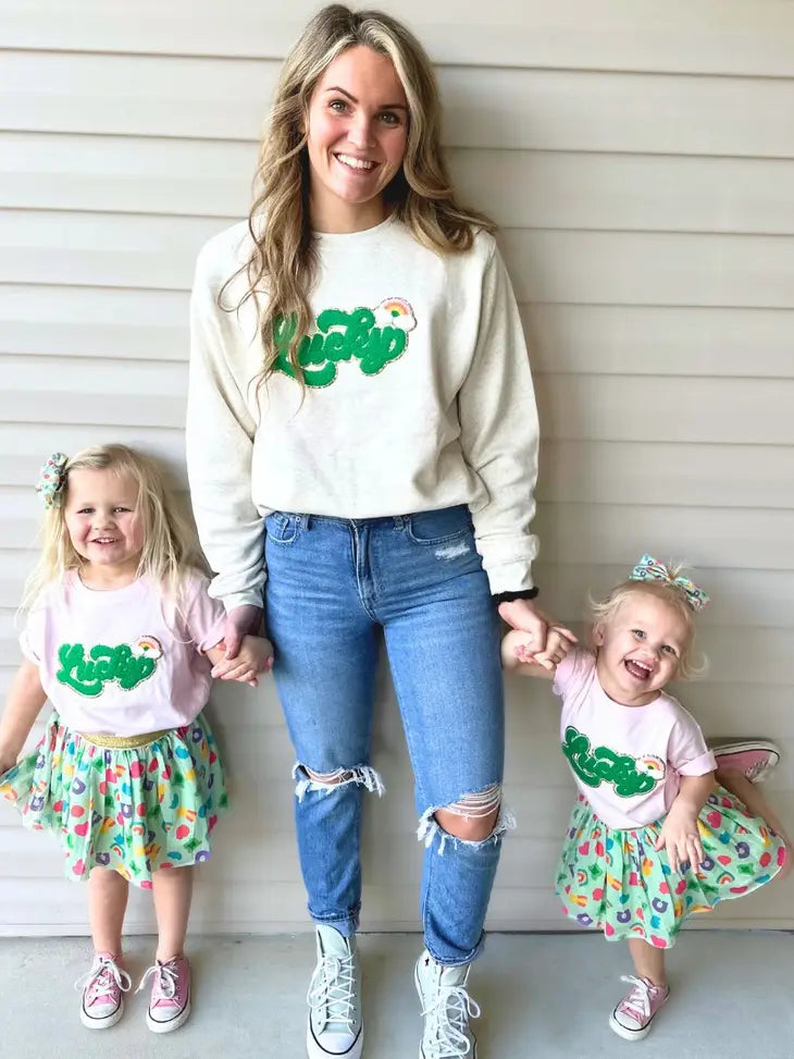 Women's Lucky Script Patch Sweatshirt