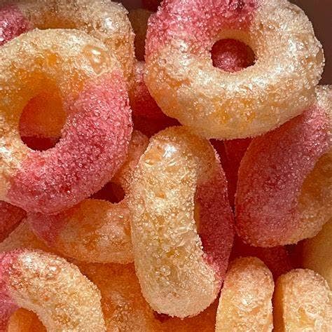 Freeze Dried candy Fruit Rings: Peach