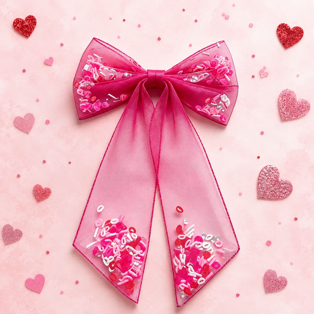 Mesh Shaker Bow - Sugar Kiss