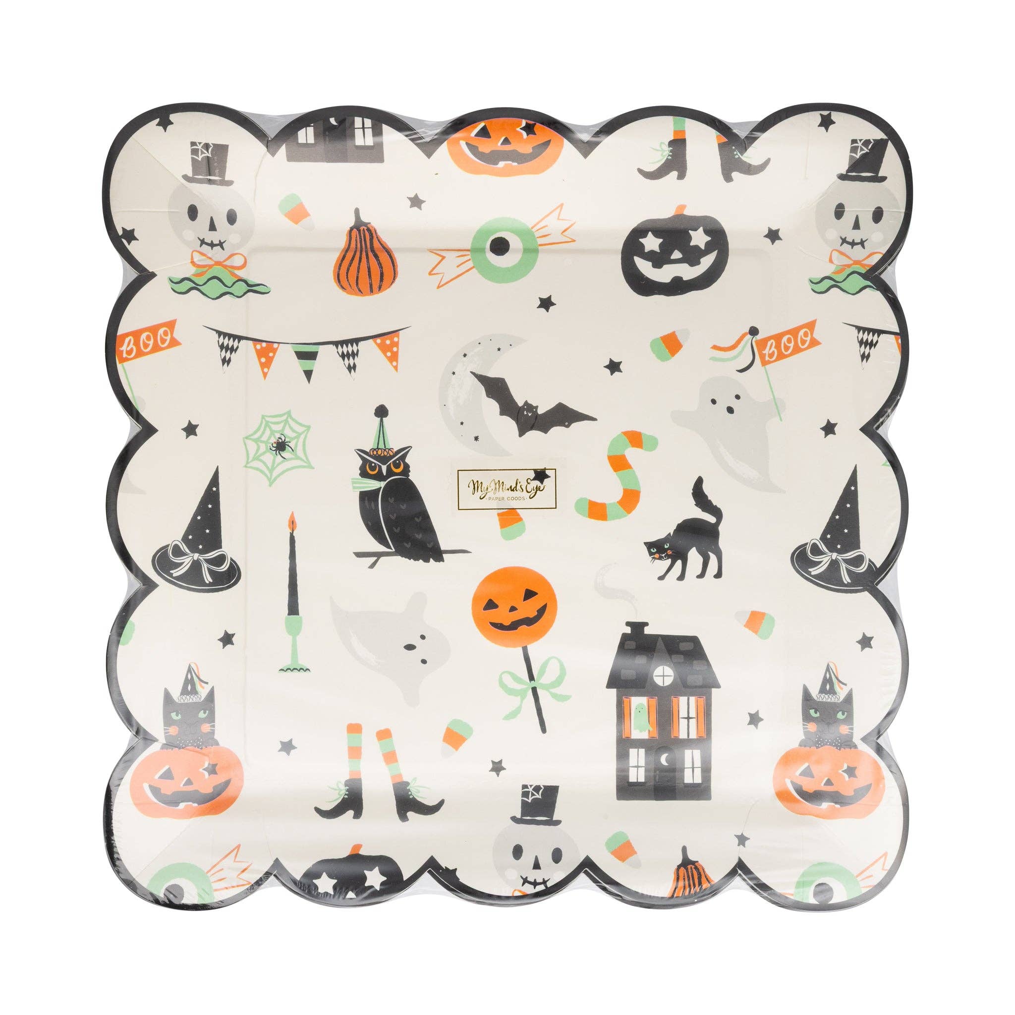 Tricks & Treats Scatter Paper Plate - 8 PK