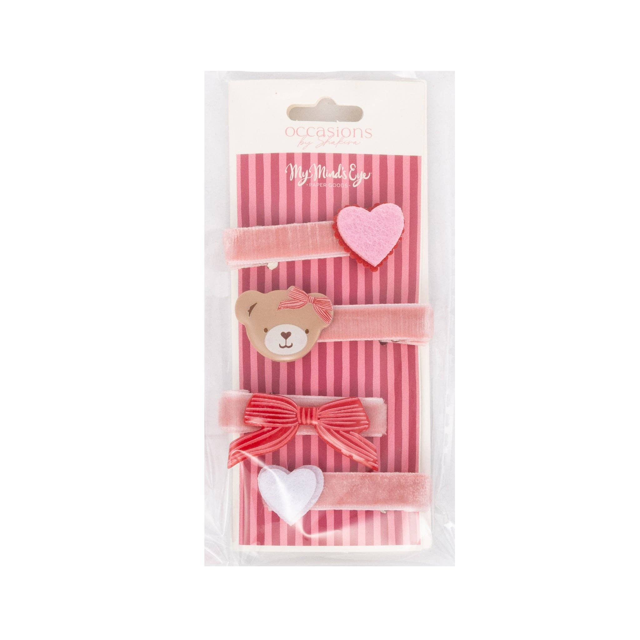 Beary Loved Hair Clip Set