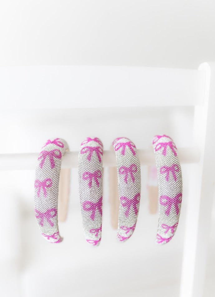 Beaded Headband - Bows & Bling