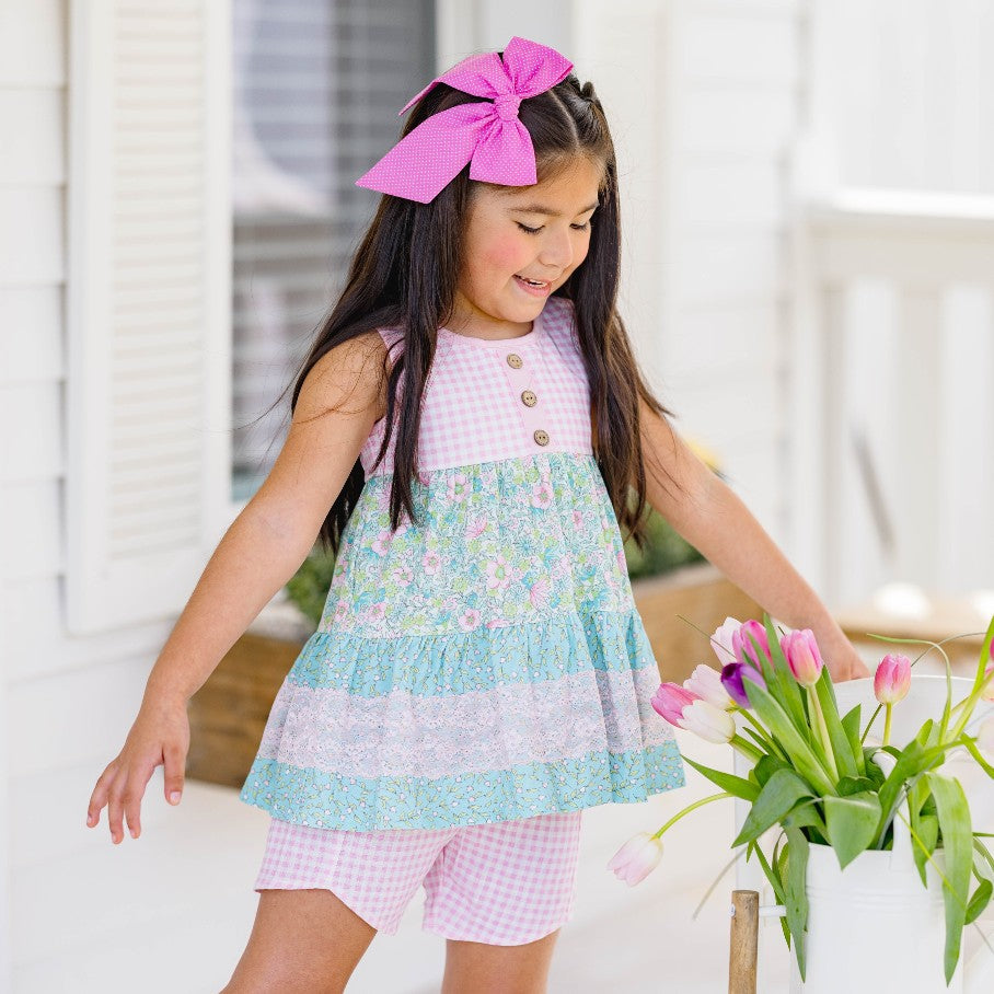 Cora Play Set (Shorts) - Rose Water Blossom