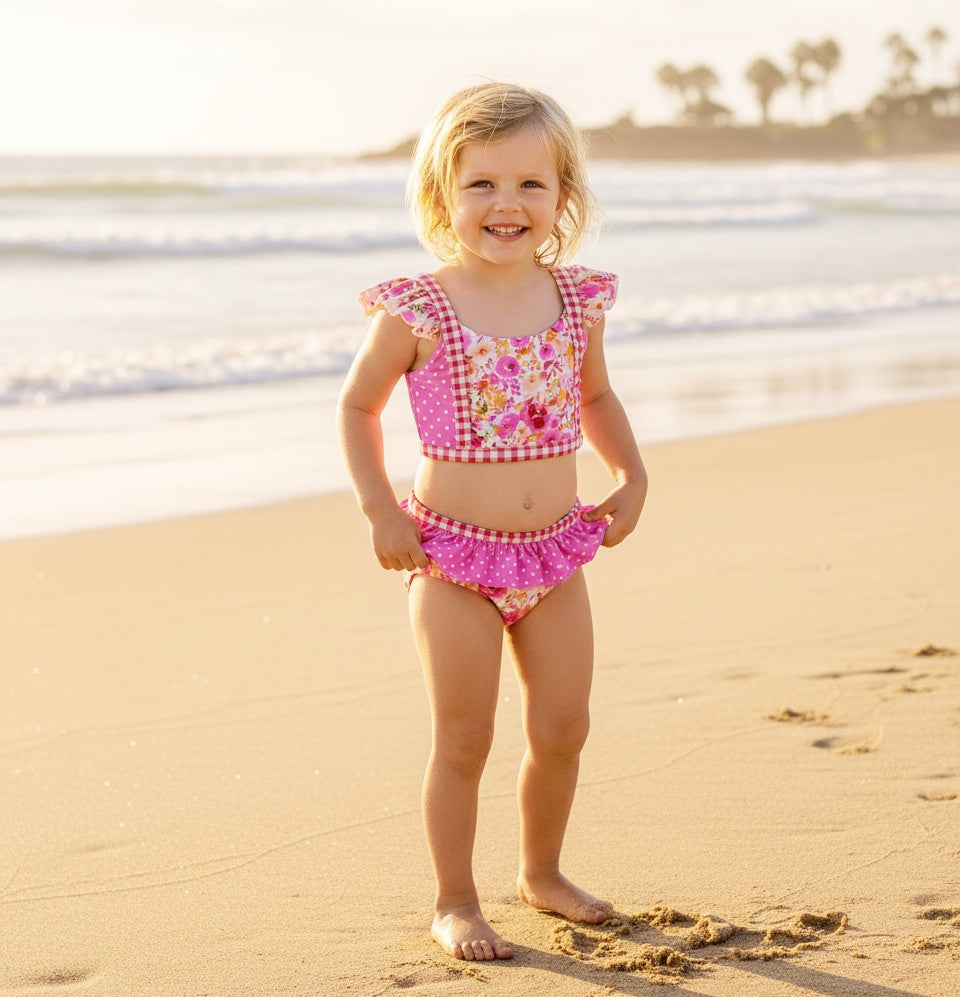 Nora Swimsuit - Pink Posy Parade