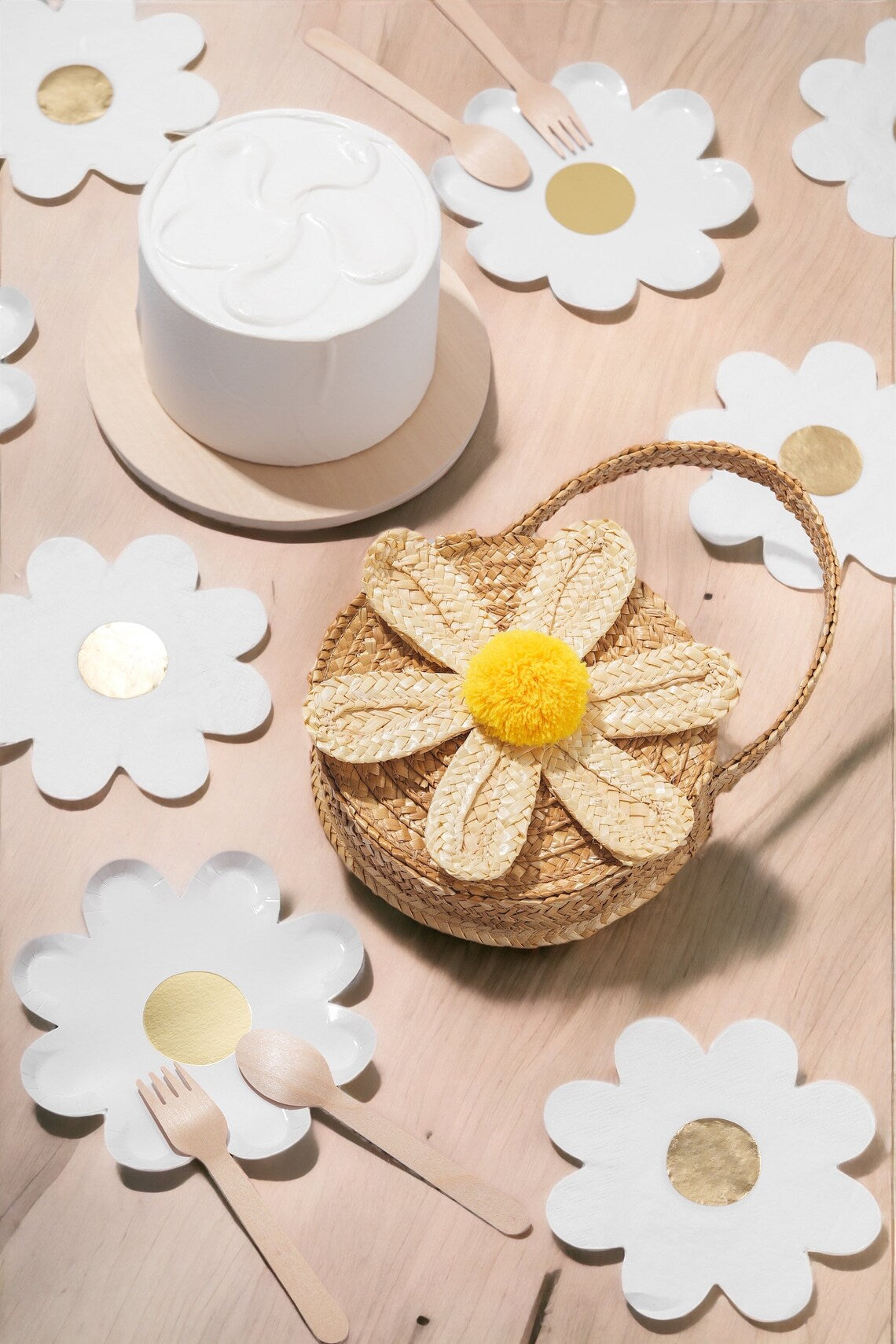 Daisy Paper Plates (7 in)
