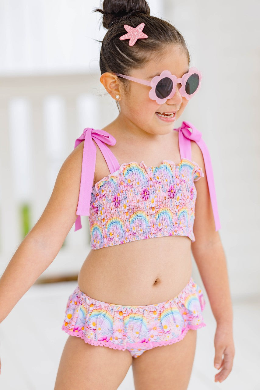 Waverly Shirred Swimsuit - Chasing Rainbows