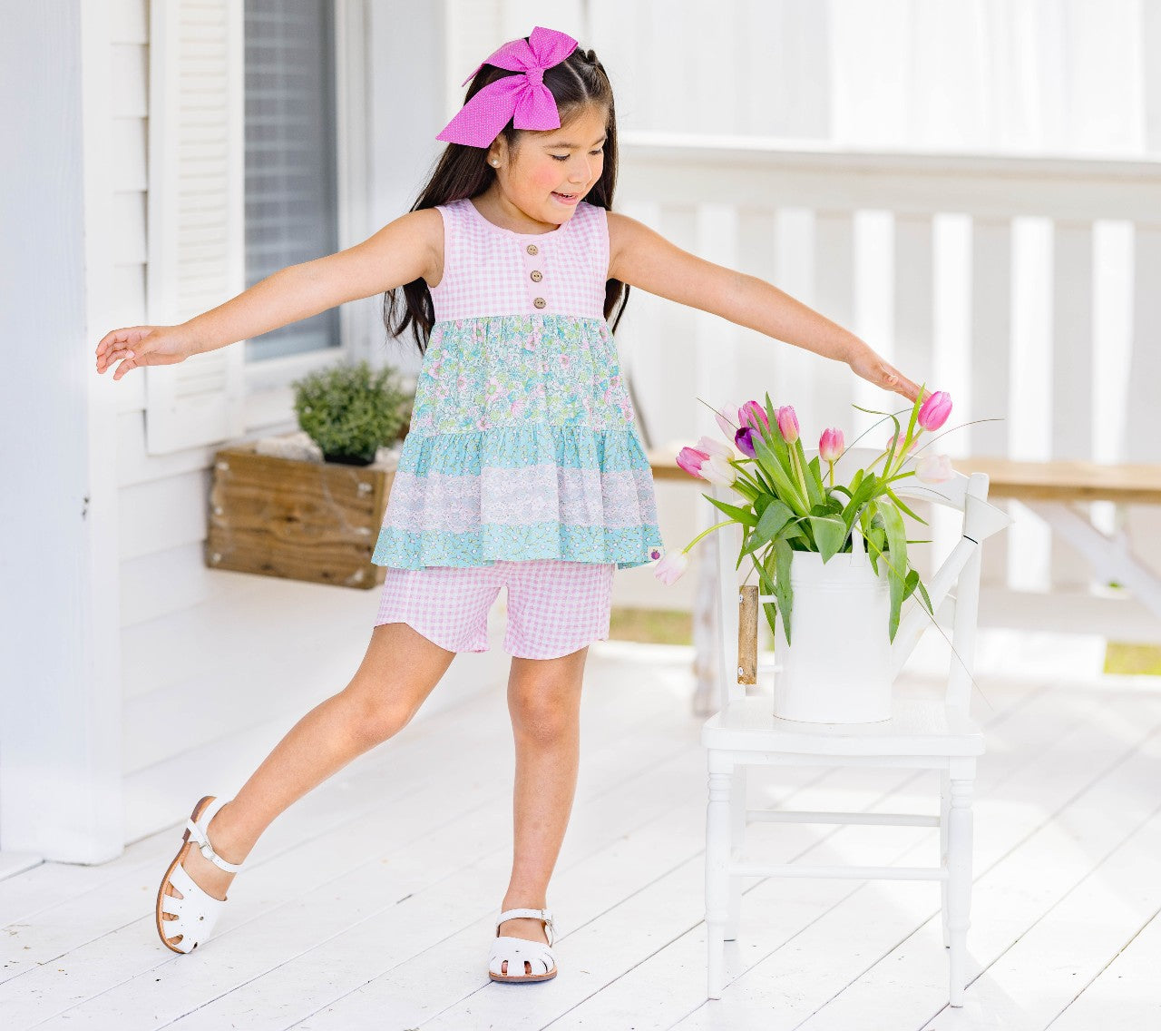 Cora Play Set (Shorts) - Rose Water Blossom