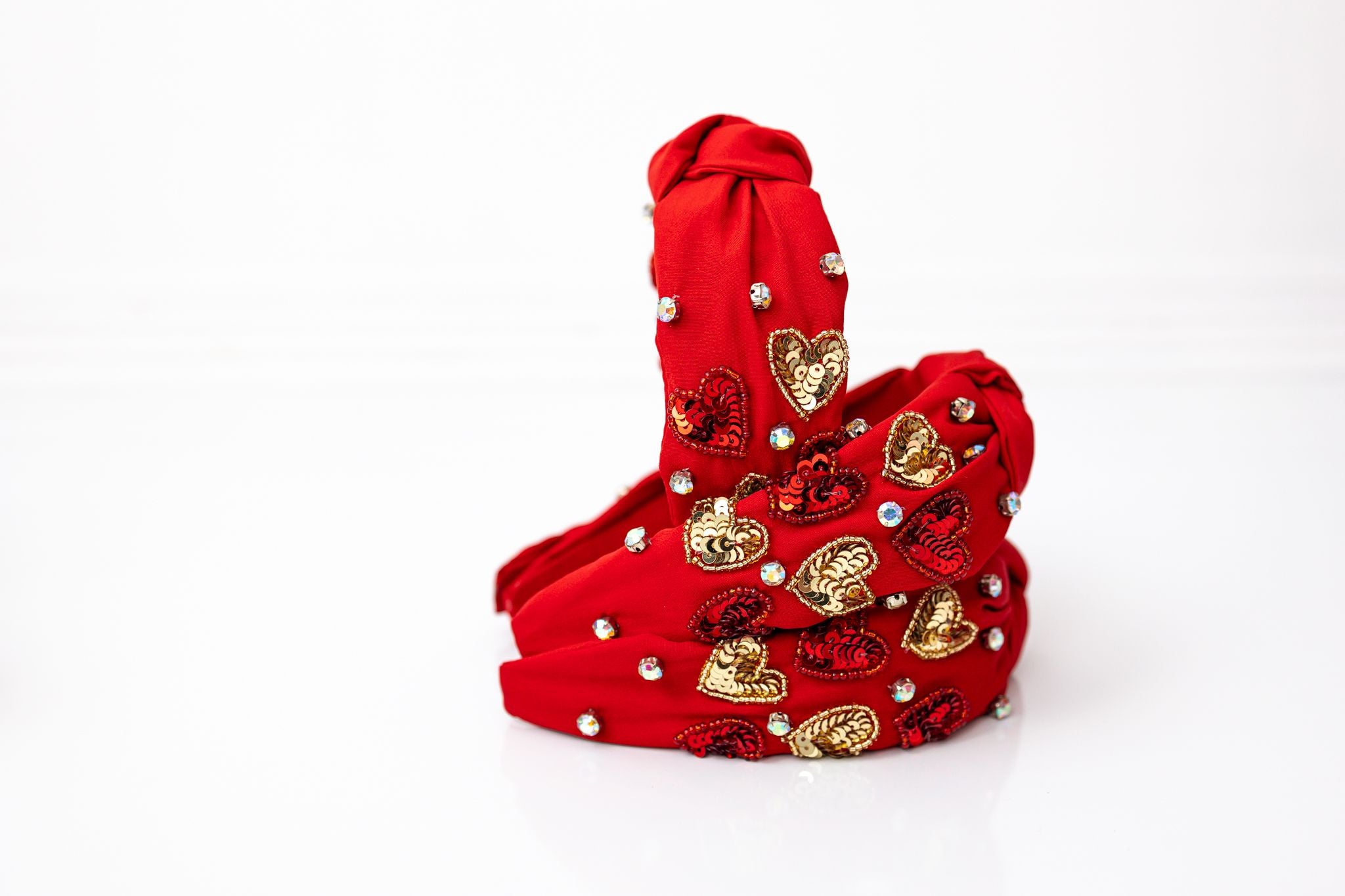 Beaded Headband - Heart of Gold