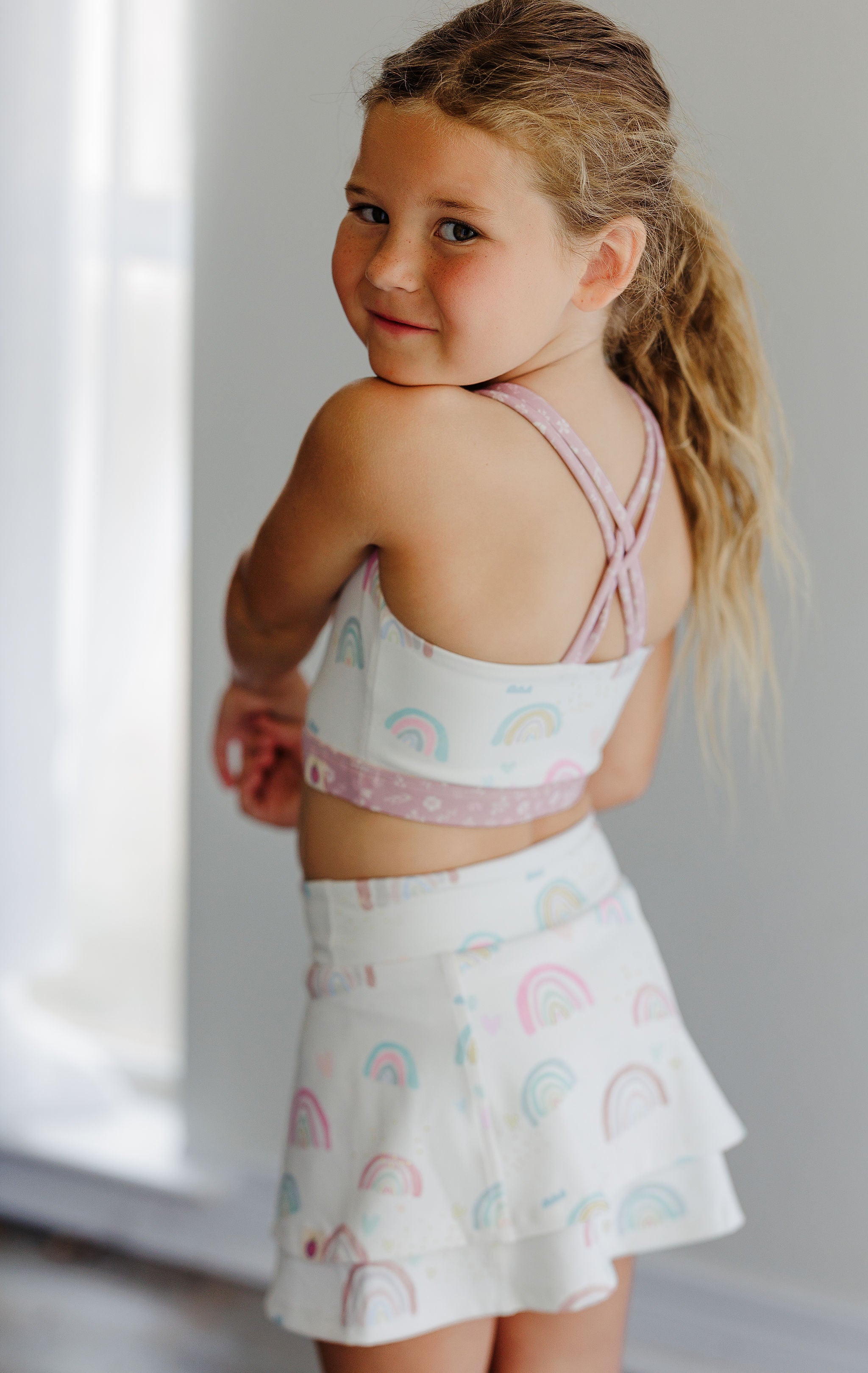 Active Crop Top - Over the Rainbow (Runs Small)