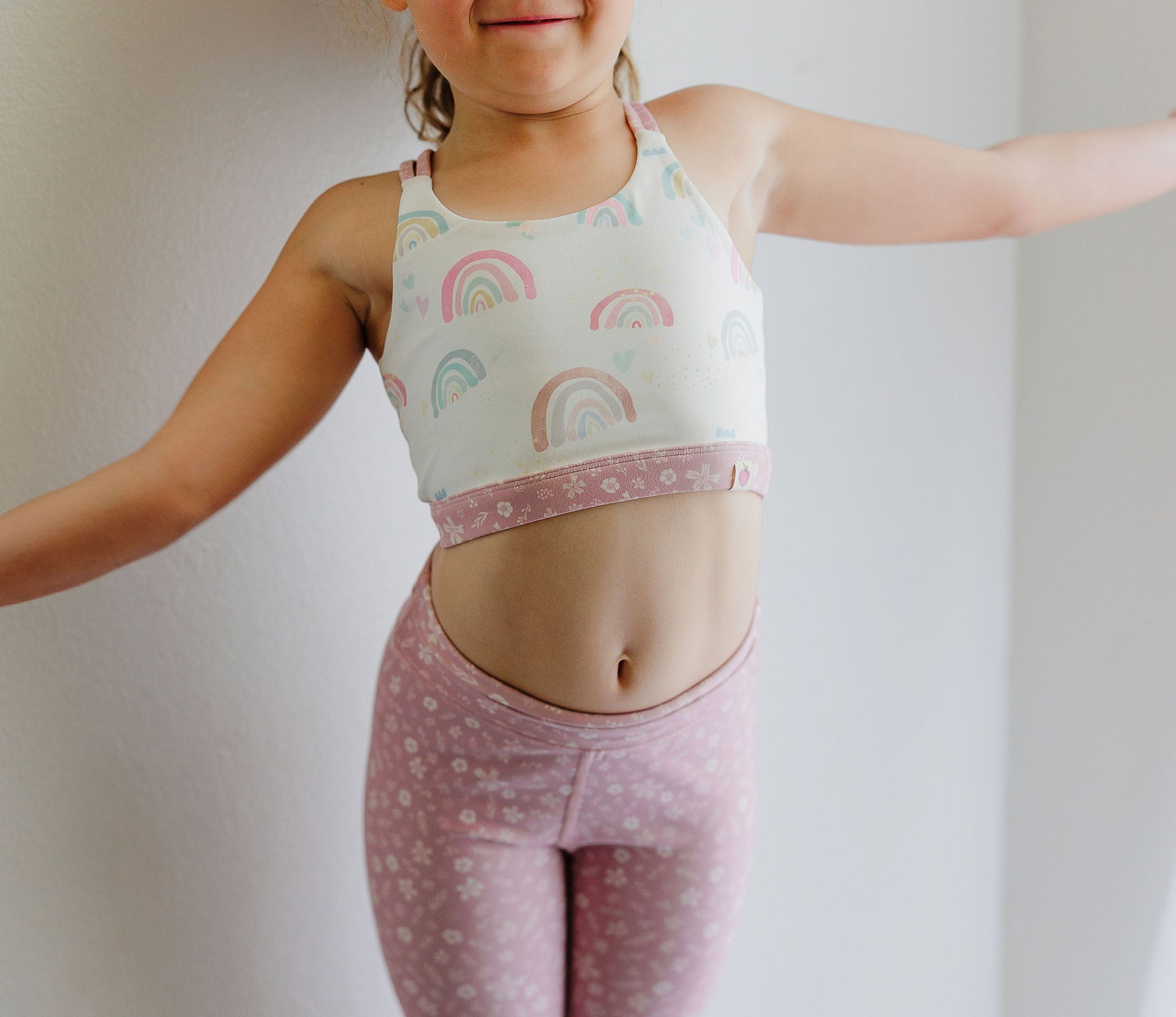 Active Crop Top - Over the Rainbow (Runs Small)