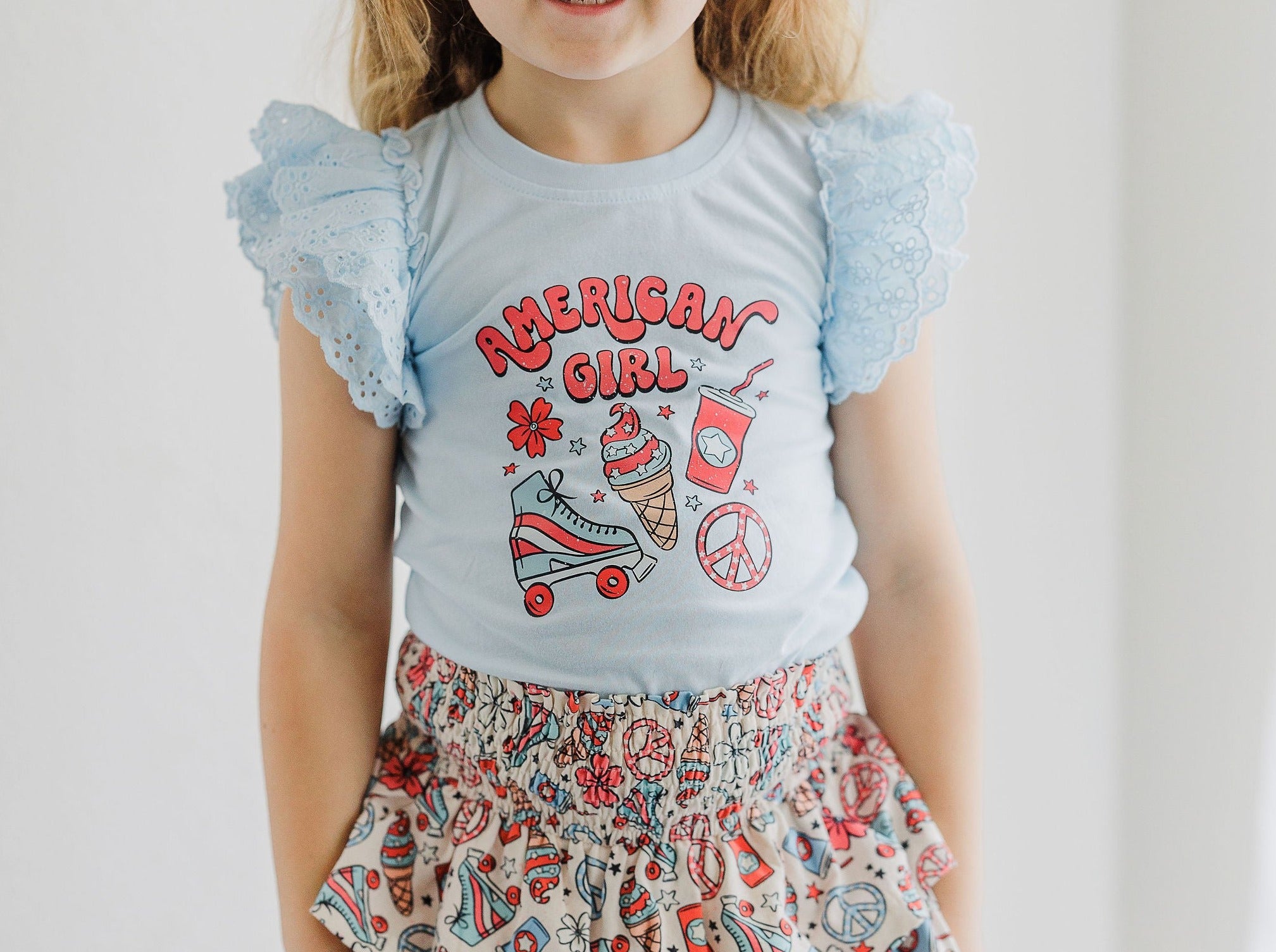 Vintage Eyelet Tee - American Girl