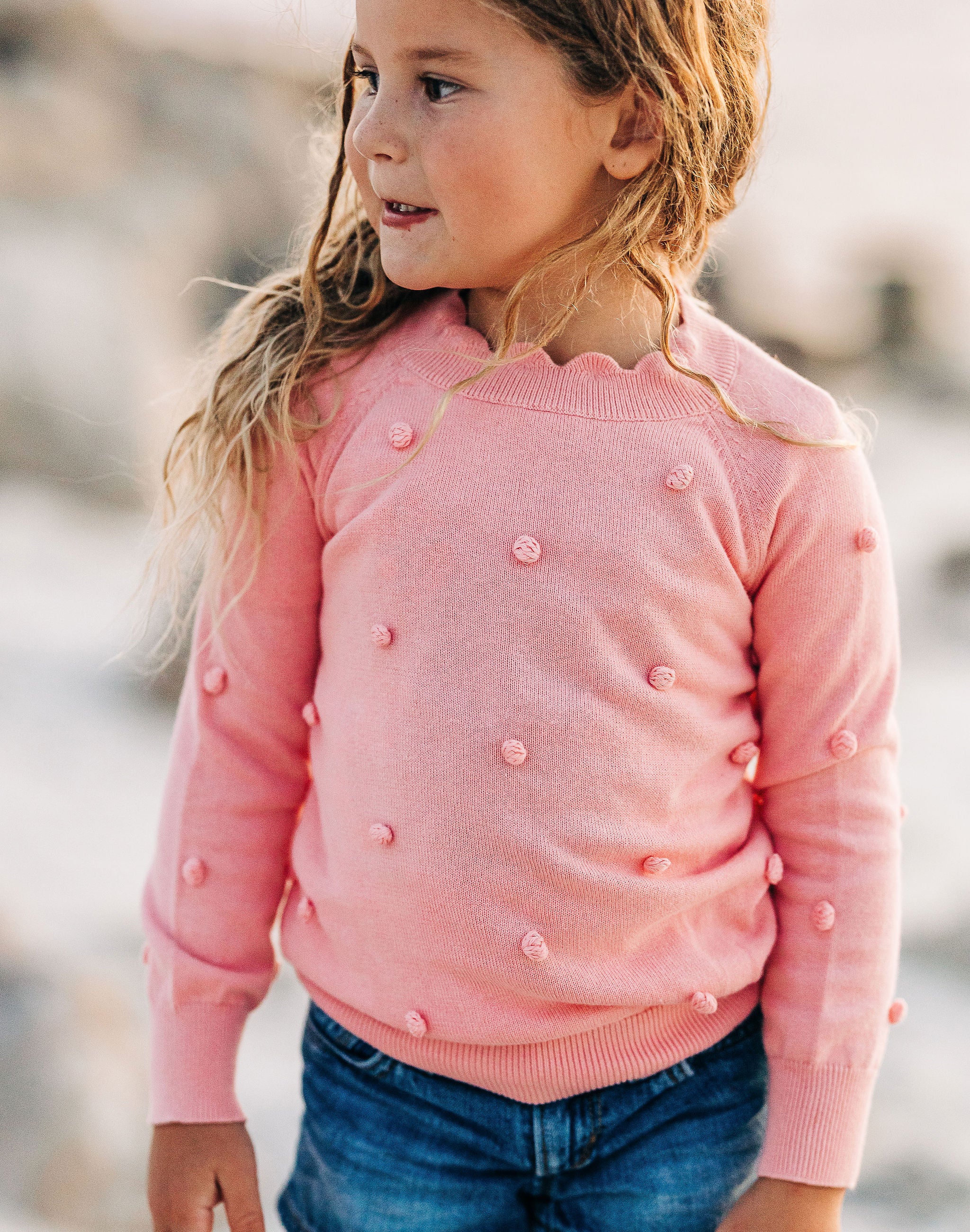 Pom Pom Sweater - Tickled Pink