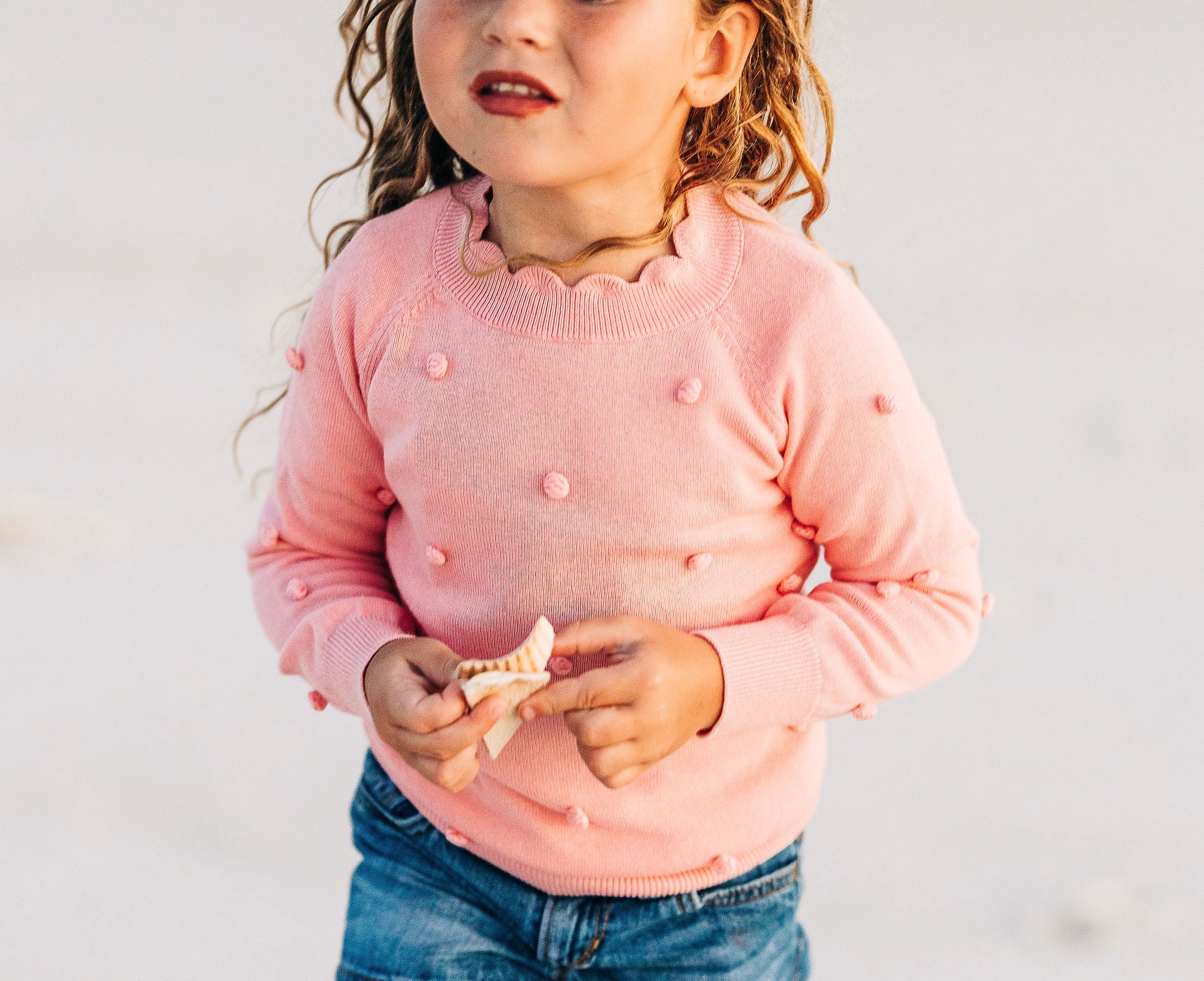 Pom Pom Sweater - Tickled Pink