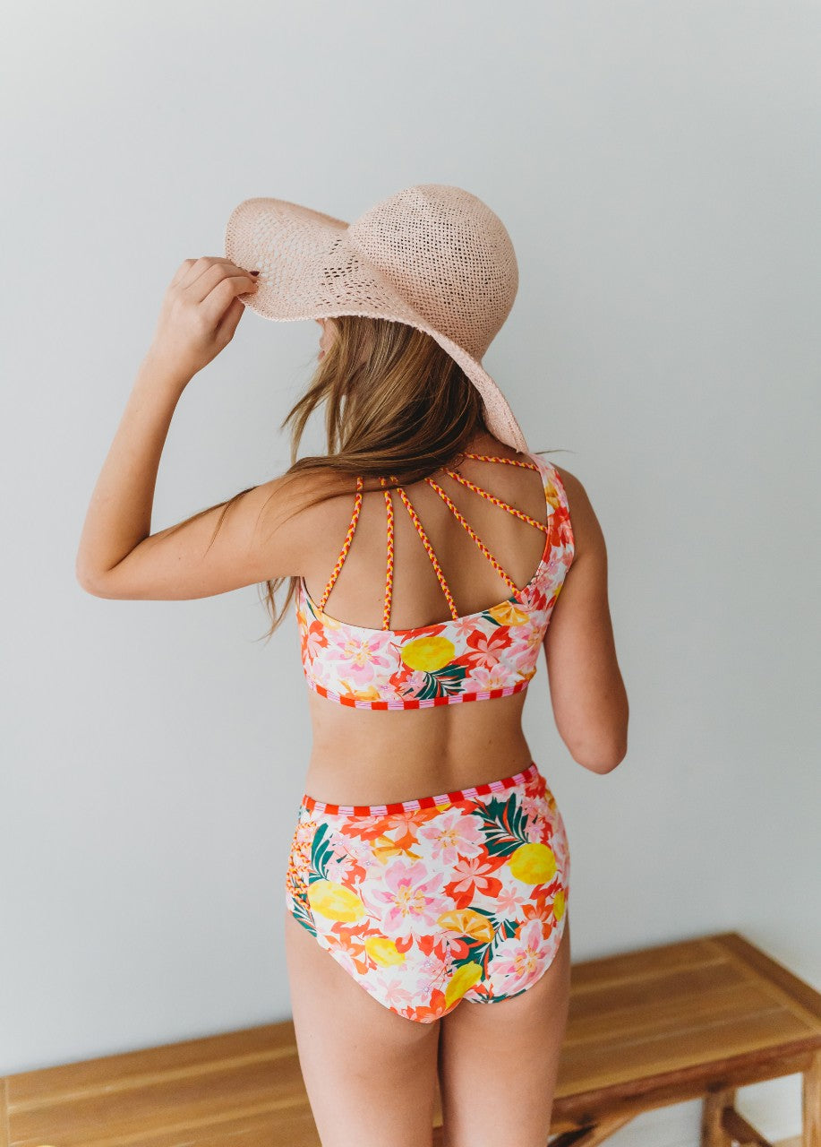 Matilda Jane Two Piece Swimsuit | Luau Pink Hibiscus